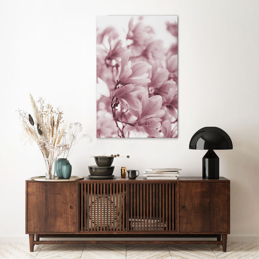 PINK BLOSSOM DREAM Vertical Canvas Print
