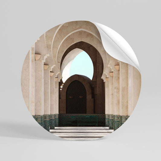 ARCHES OF SERENITY Αυτοκόλλητη Αφίσα στρογγυλή