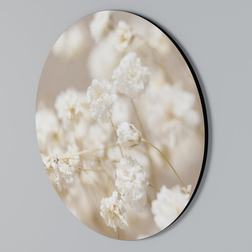 GHOSTLY BLOOM Round Wall Art