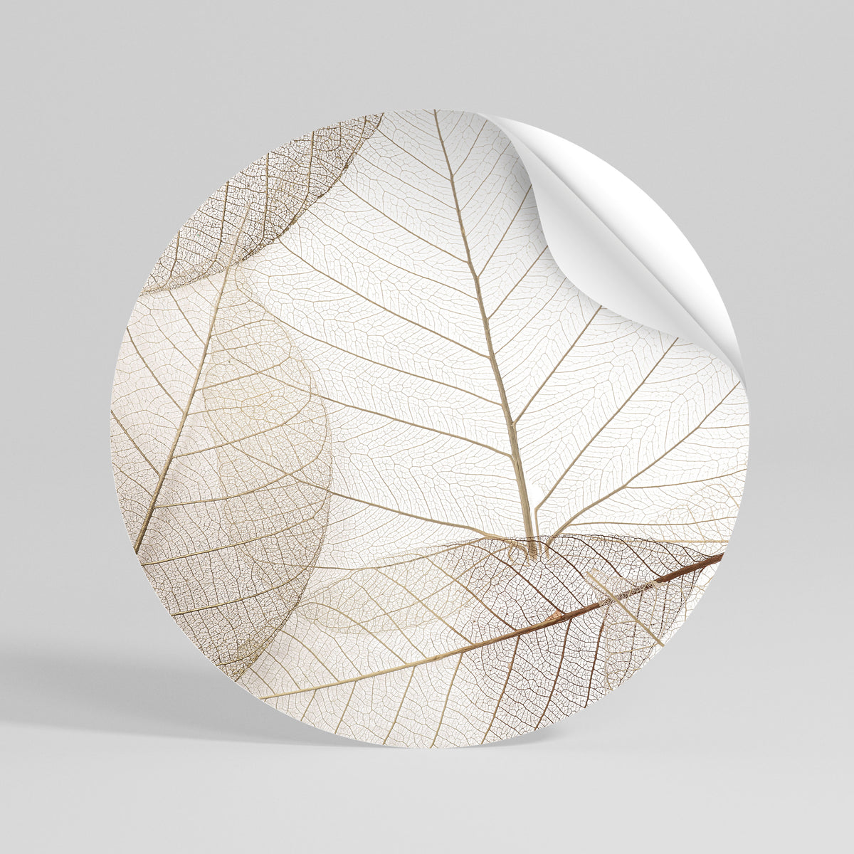 ETHEREAL VEINED GRACE Peel and Stick Round Sticker