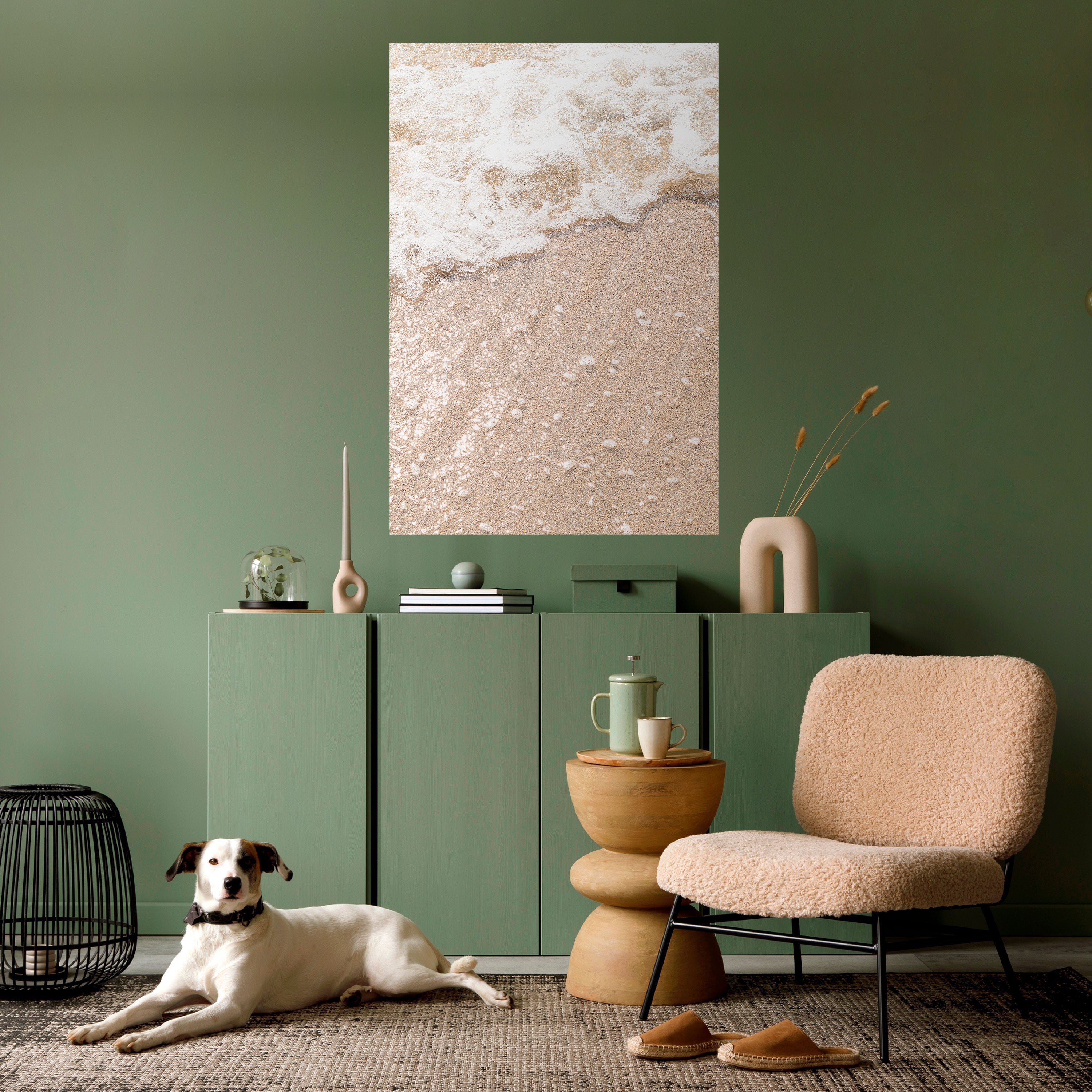 SHIMMERING SHORELINE Peel and Stick Vertical Poster