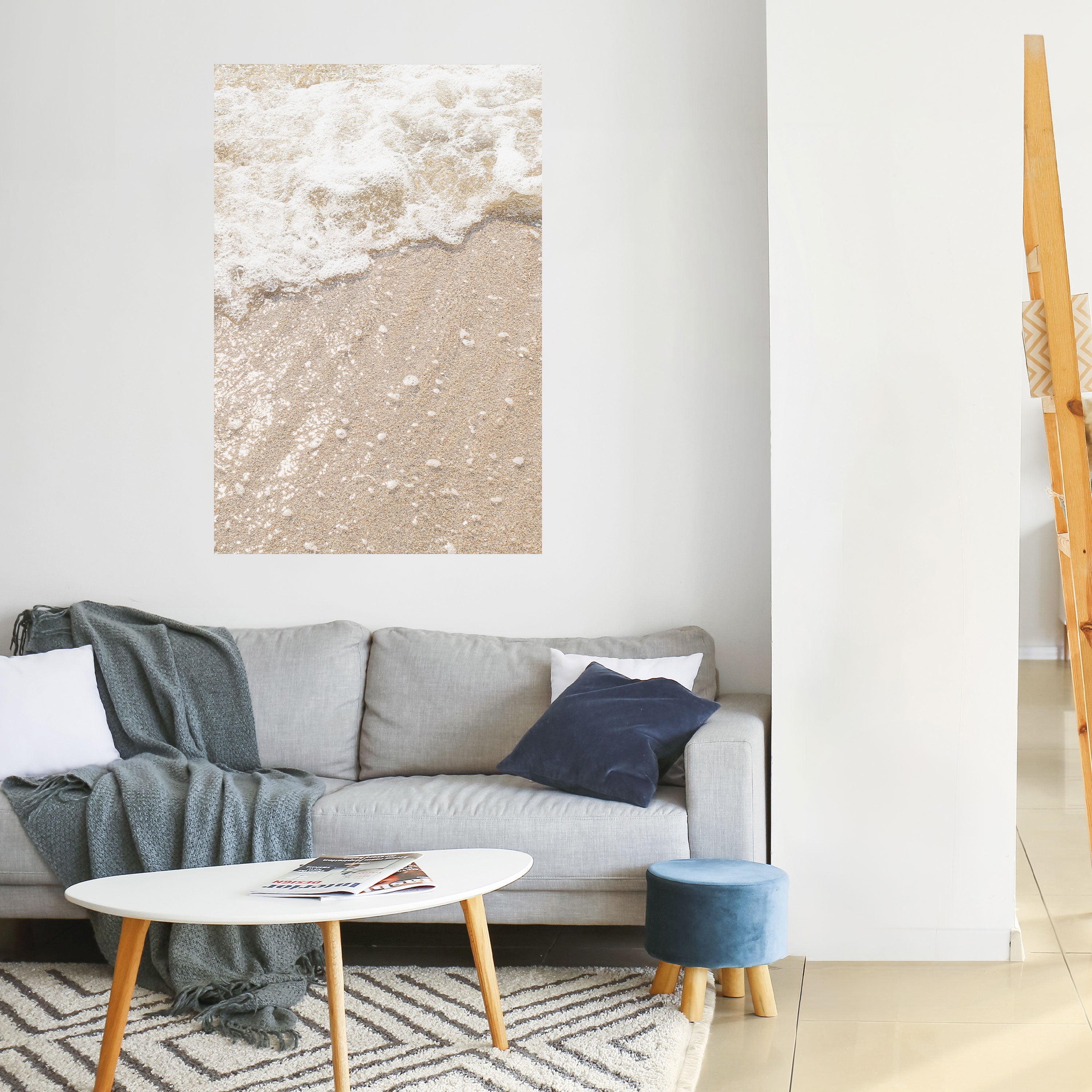 SHIMMERING SHORELINE Peel and Stick Vertical Poster