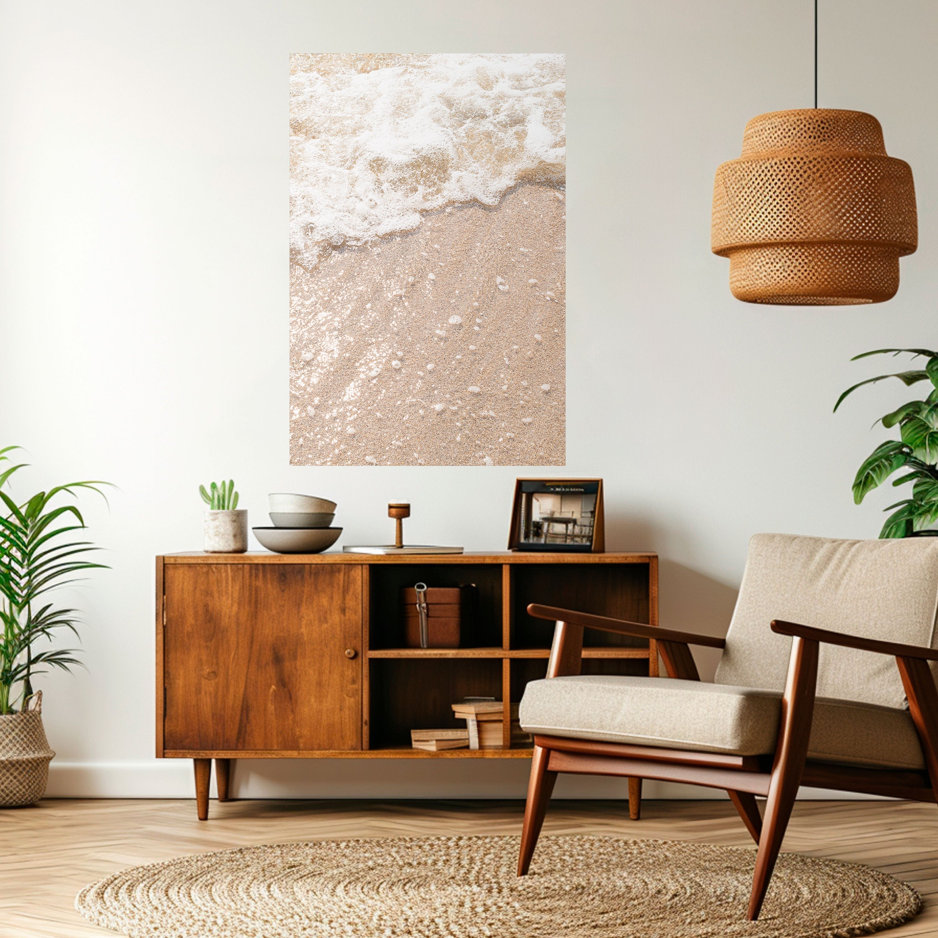 SHIMMERING SHORELINE Peel and Stick Vertical Poster
