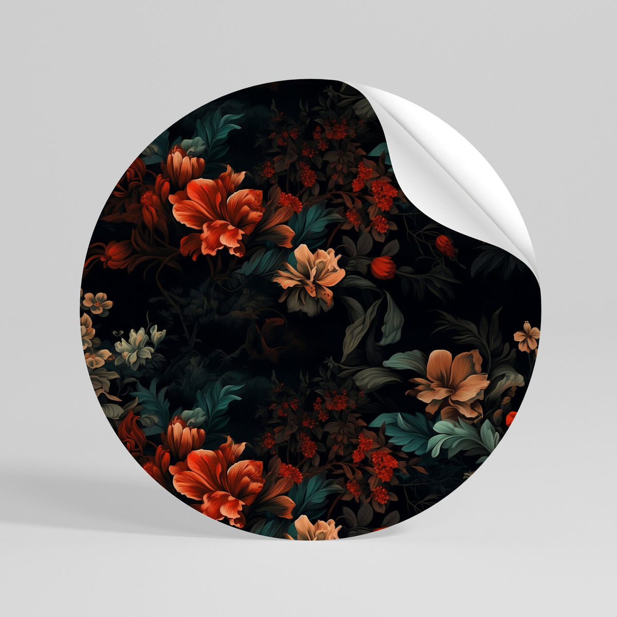 IMAGINARY BLOSSOM Αυτοκόλλητη Αφίσα στρογγυλή