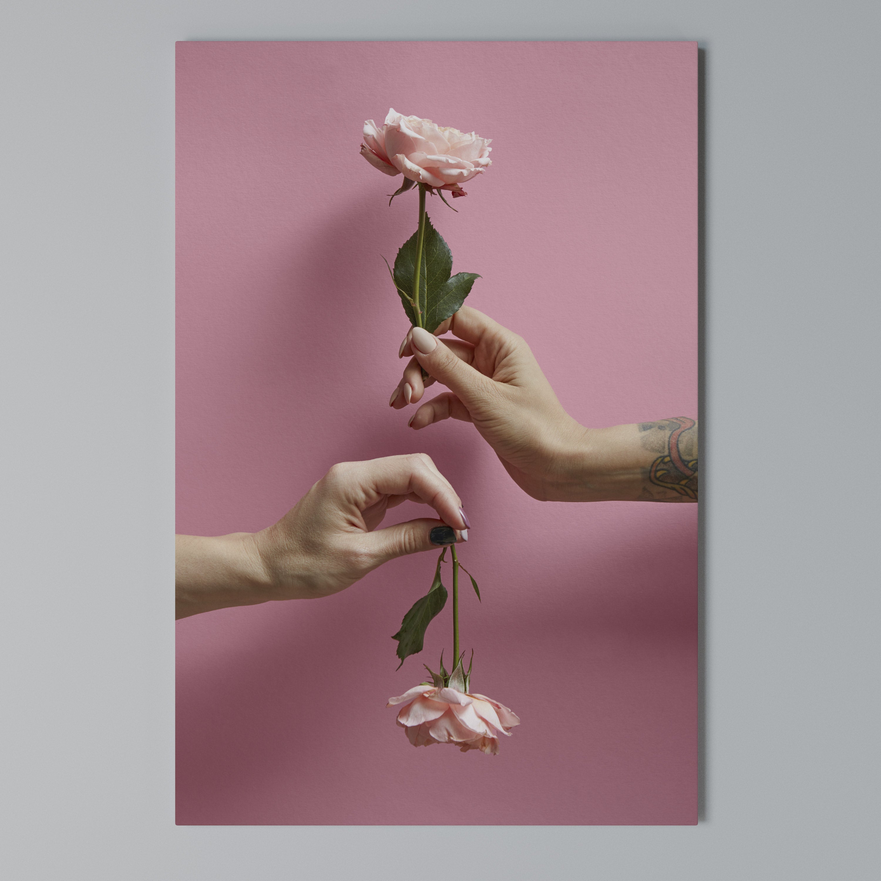 FLORAL CONNECTIONS Vertical Canvas Print