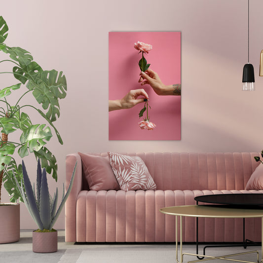 FLORAL CONNECTIONS Vertical Canvas Print