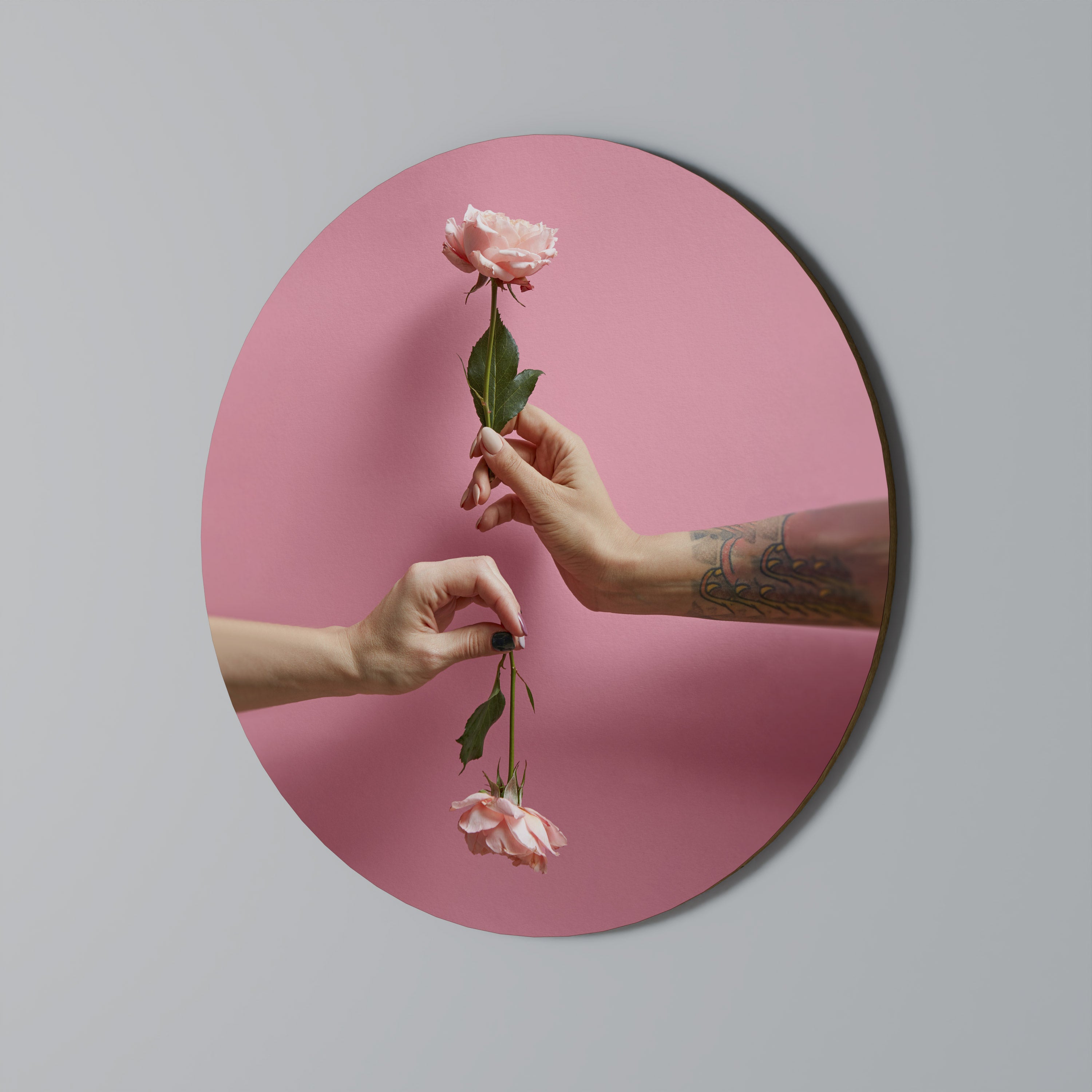 FLORAL CONNECTIONS Στρογγυλή Τέχνη Τοίχου