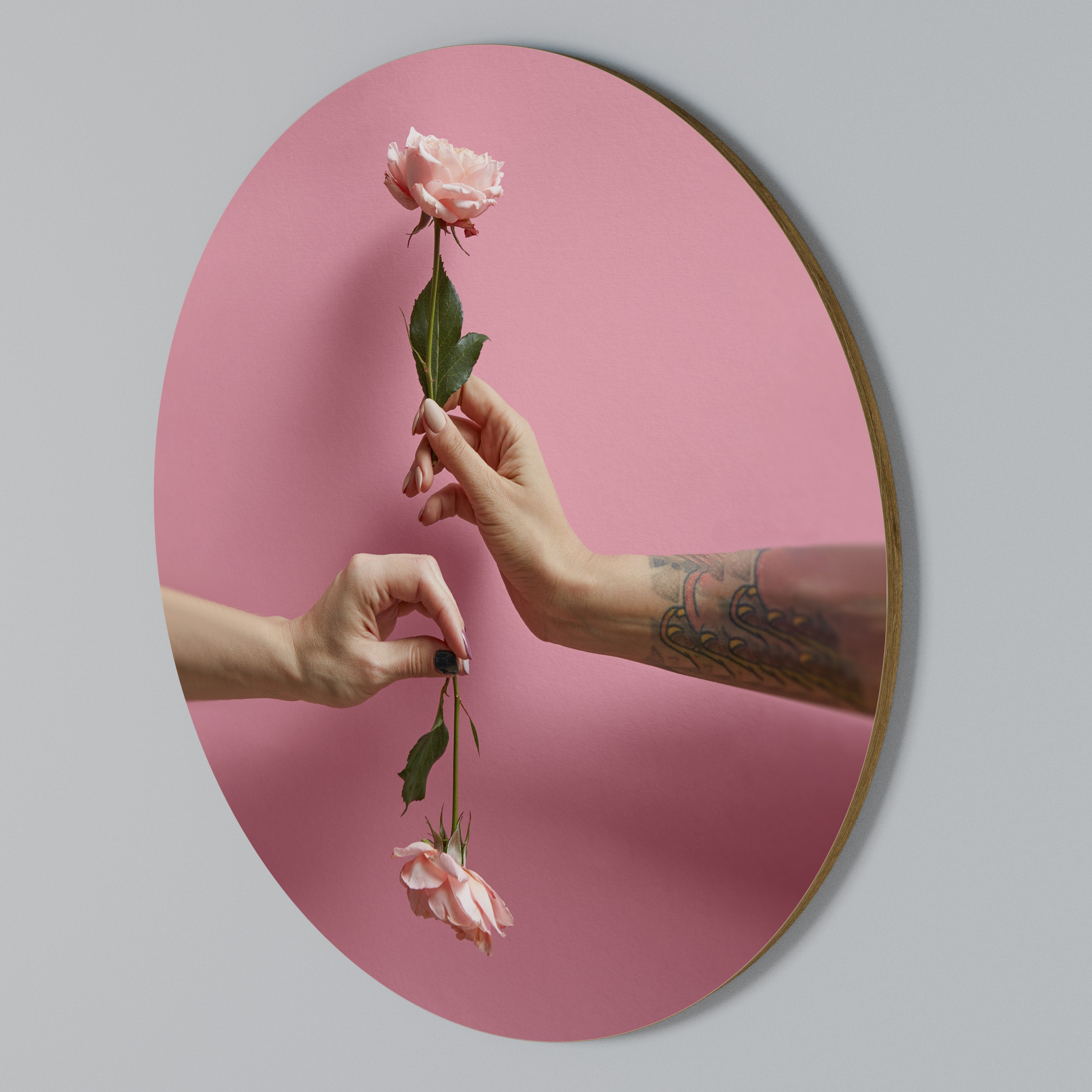 FLORAL CONNECTIONS Στρογγυλός πίνακας ζωγραφικής