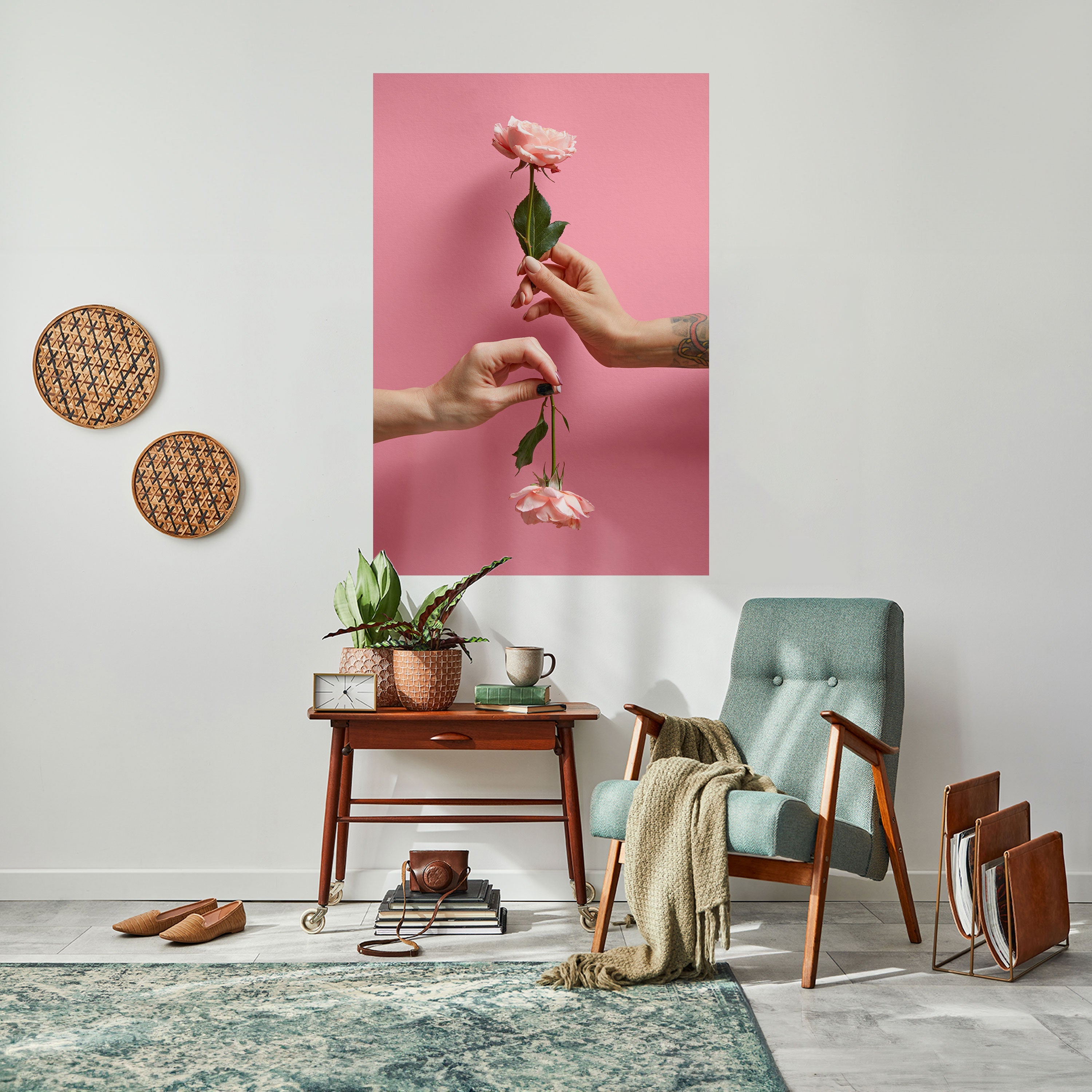 FLORAL CONNECTIONS Peel and Stick Vertical Poster
