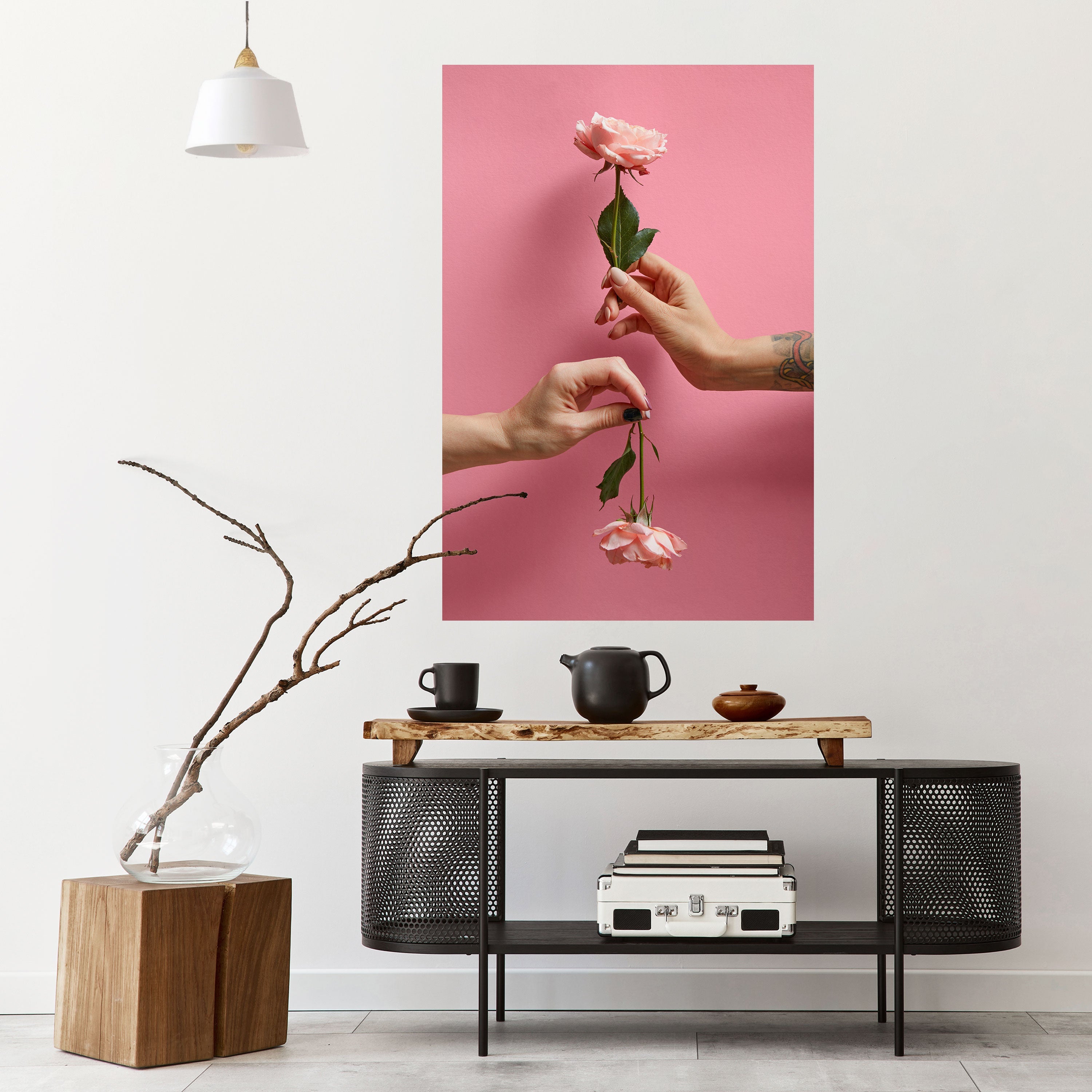 FLORAL CONNECTIONS Peel and Stick Vertical Poster