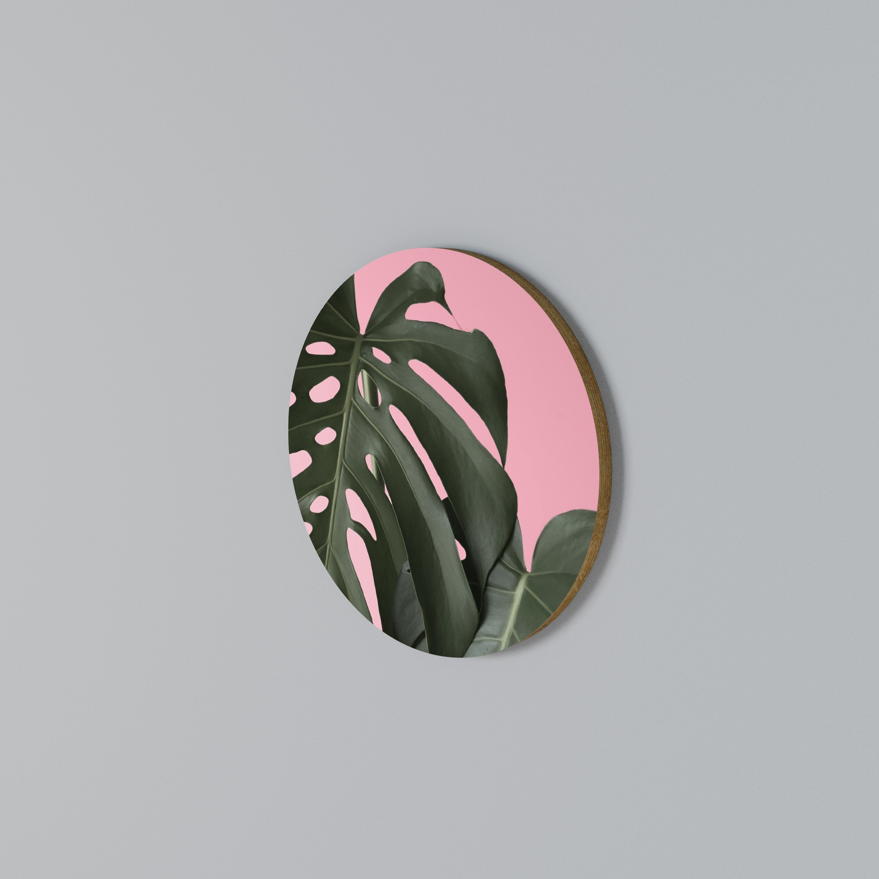 LADY MONSTERA Στρογγυλός πίνακας ζωγραφικής