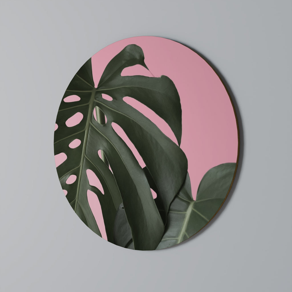 Στρογγυλή Τέχνη Τοίχου LADY MONSTERA