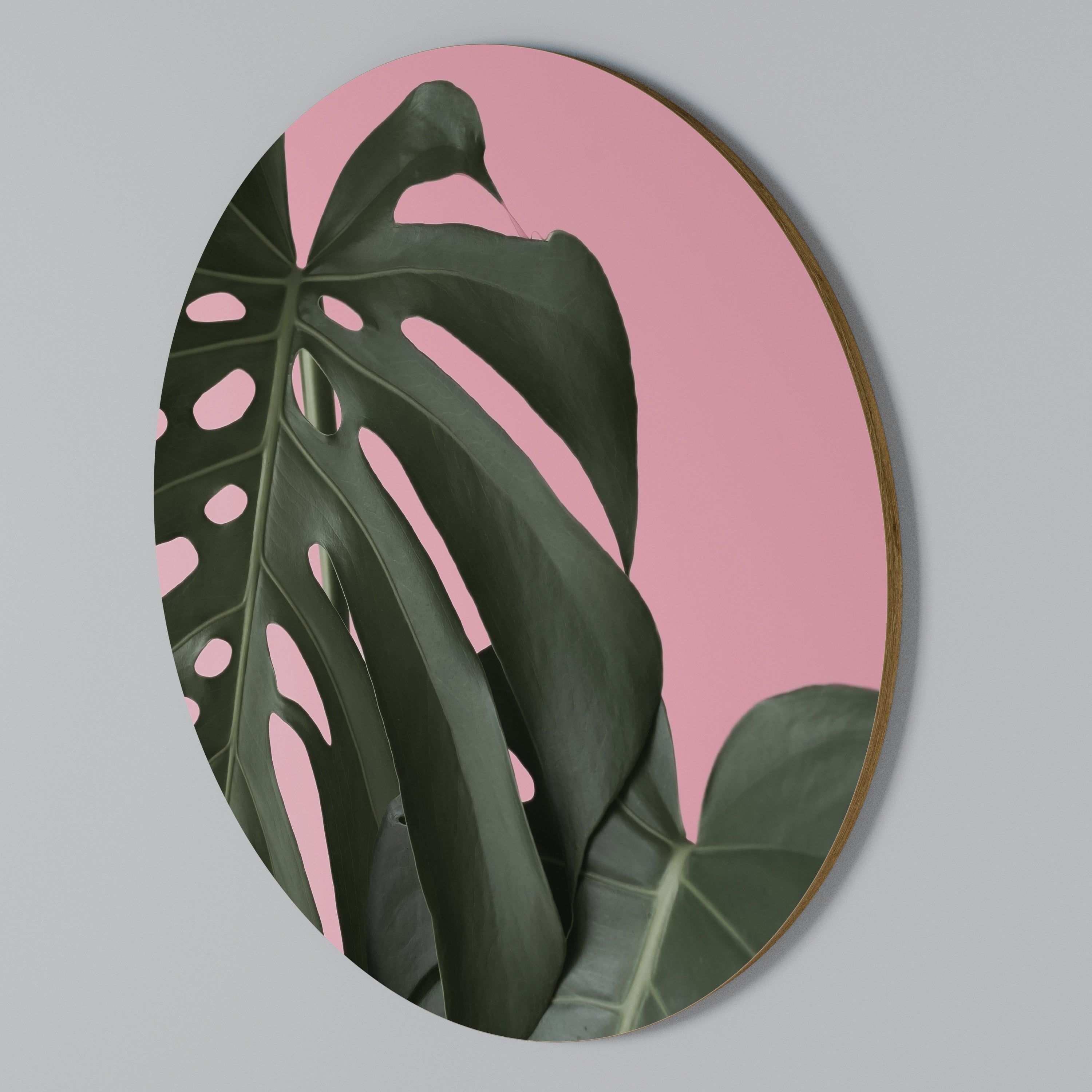 LADY MONSTERA Στρογγυλός πίνακας ζωγραφικής