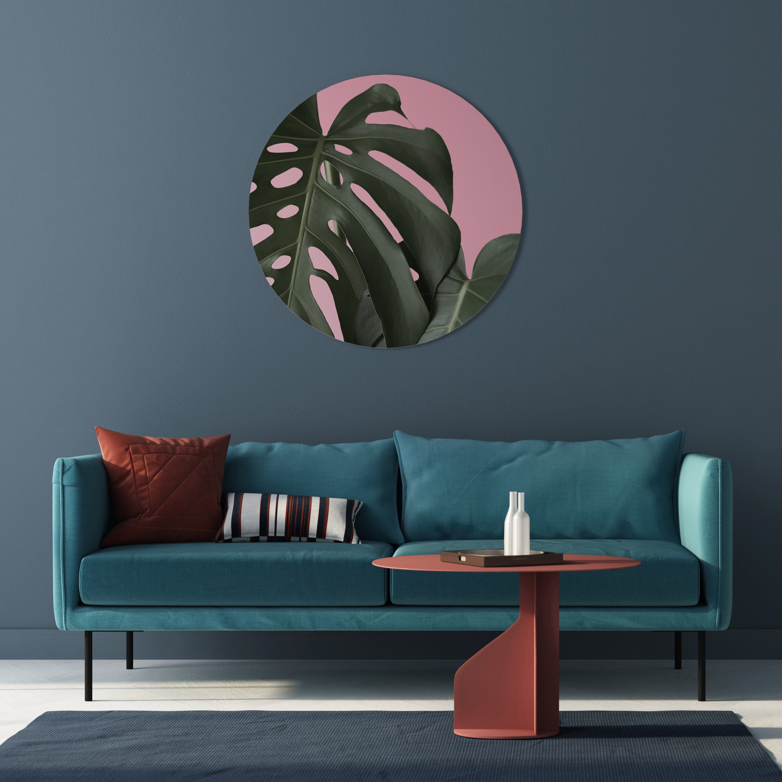 Στρογγυλή Τέχνη Τοίχου LADY MONSTERA