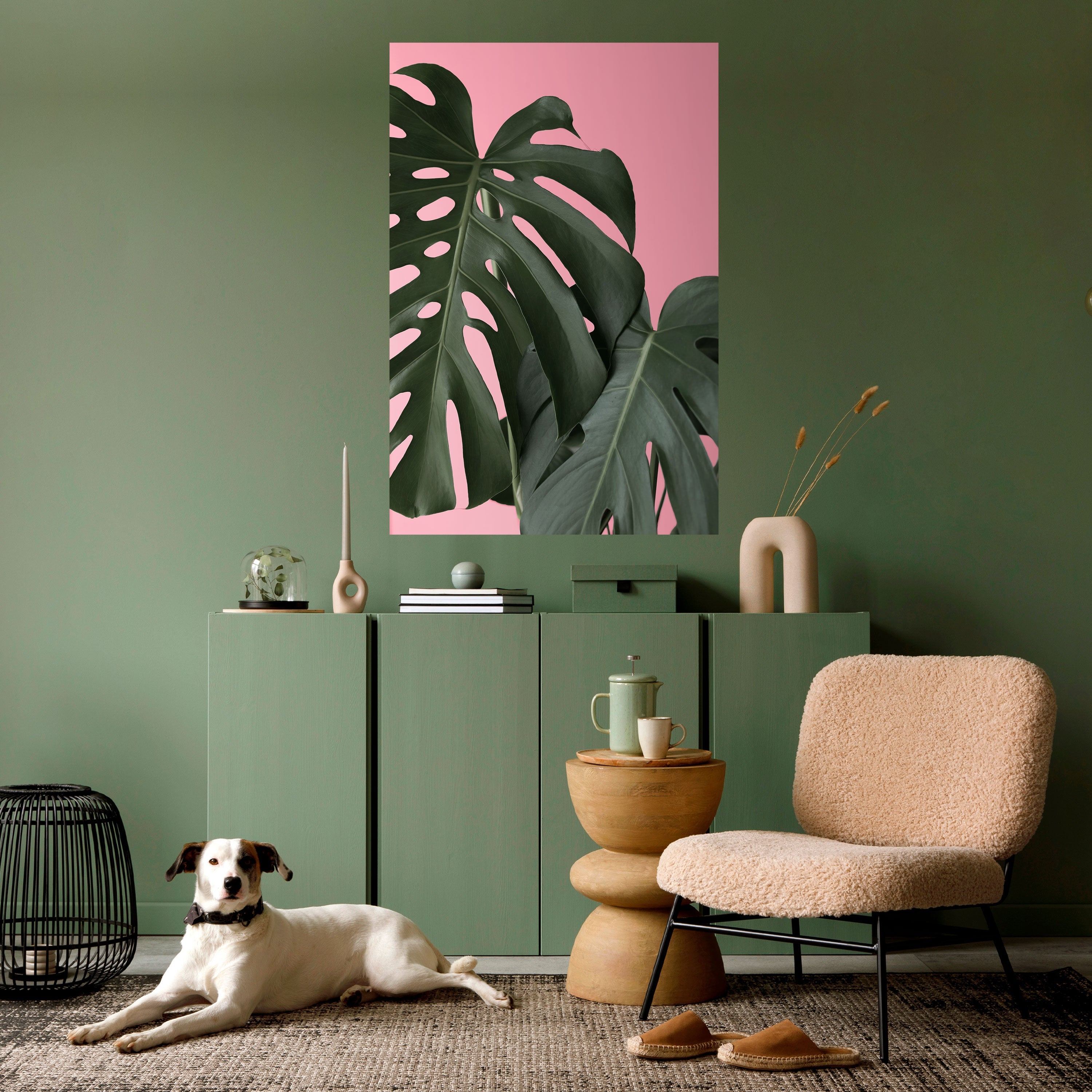 LADY MONSTERA Peel and Stick Vertical Poster