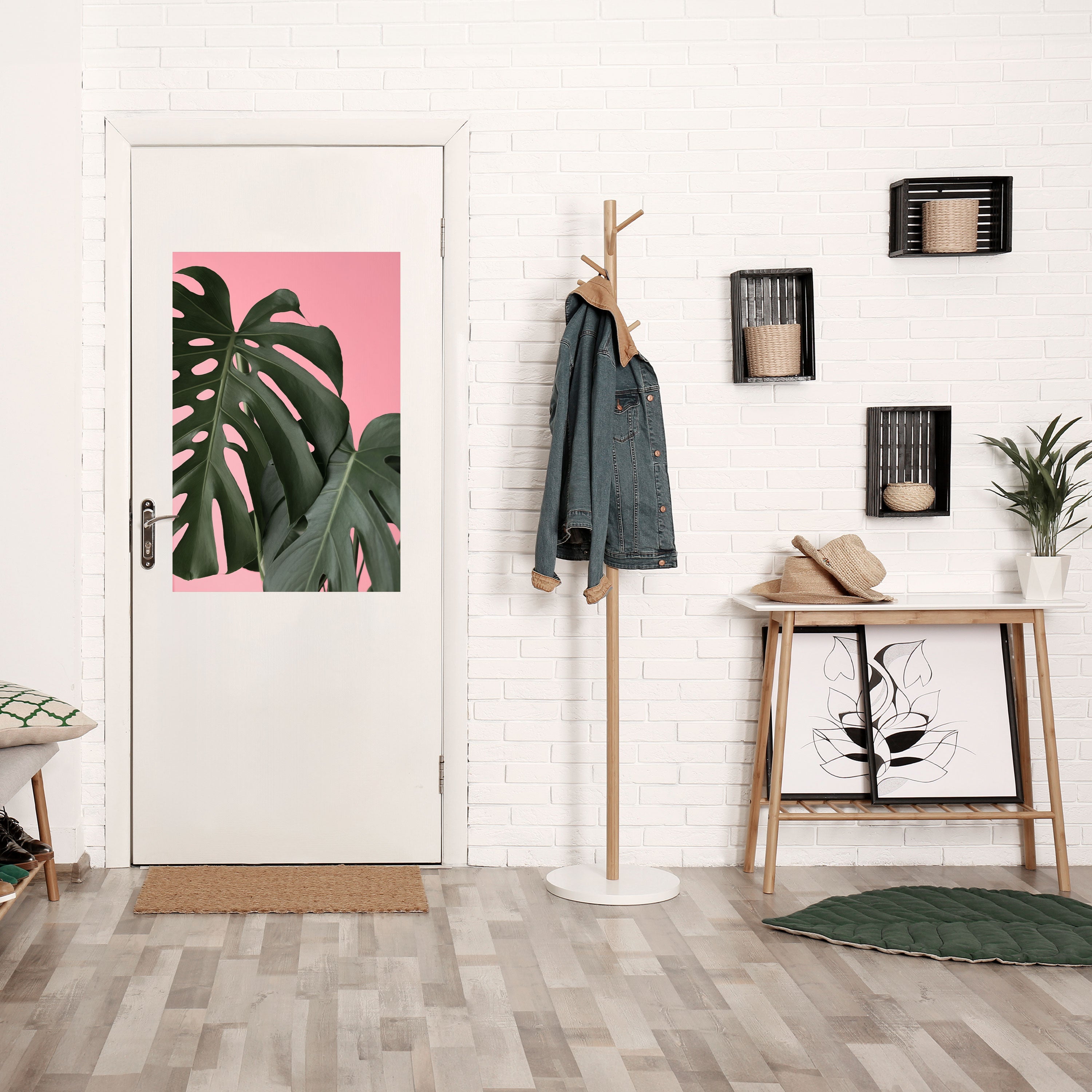 LADY MONSTERA Peel and Stick Vertical Poster