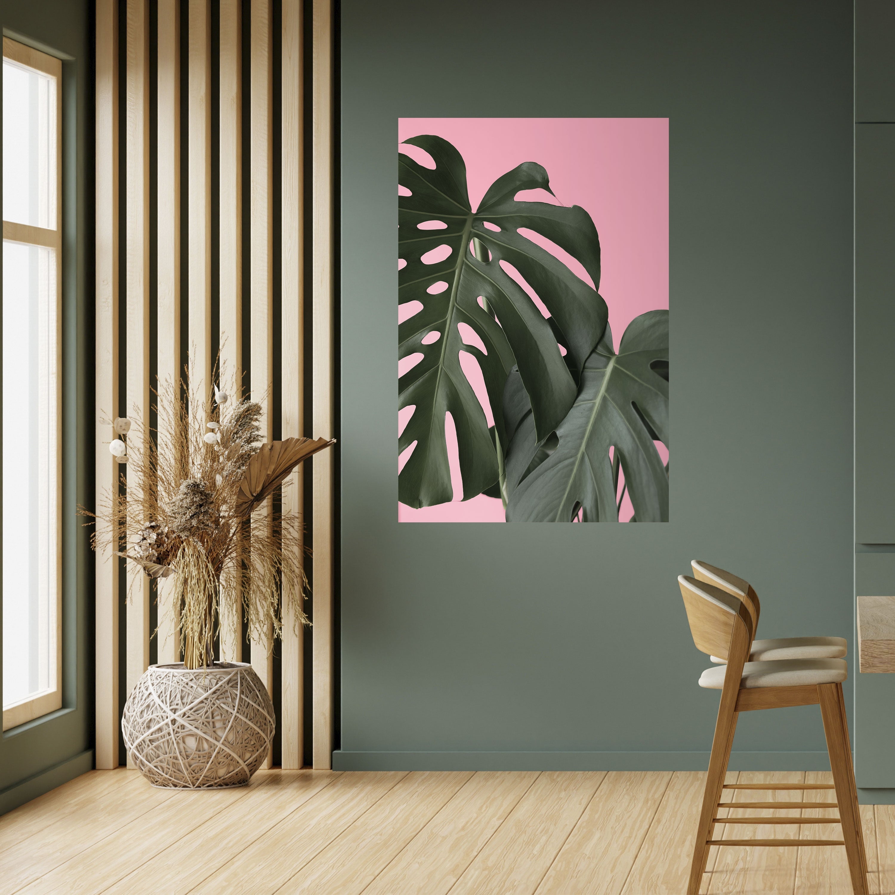 LADY MONSTERA Peel and Stick Vertical Poster