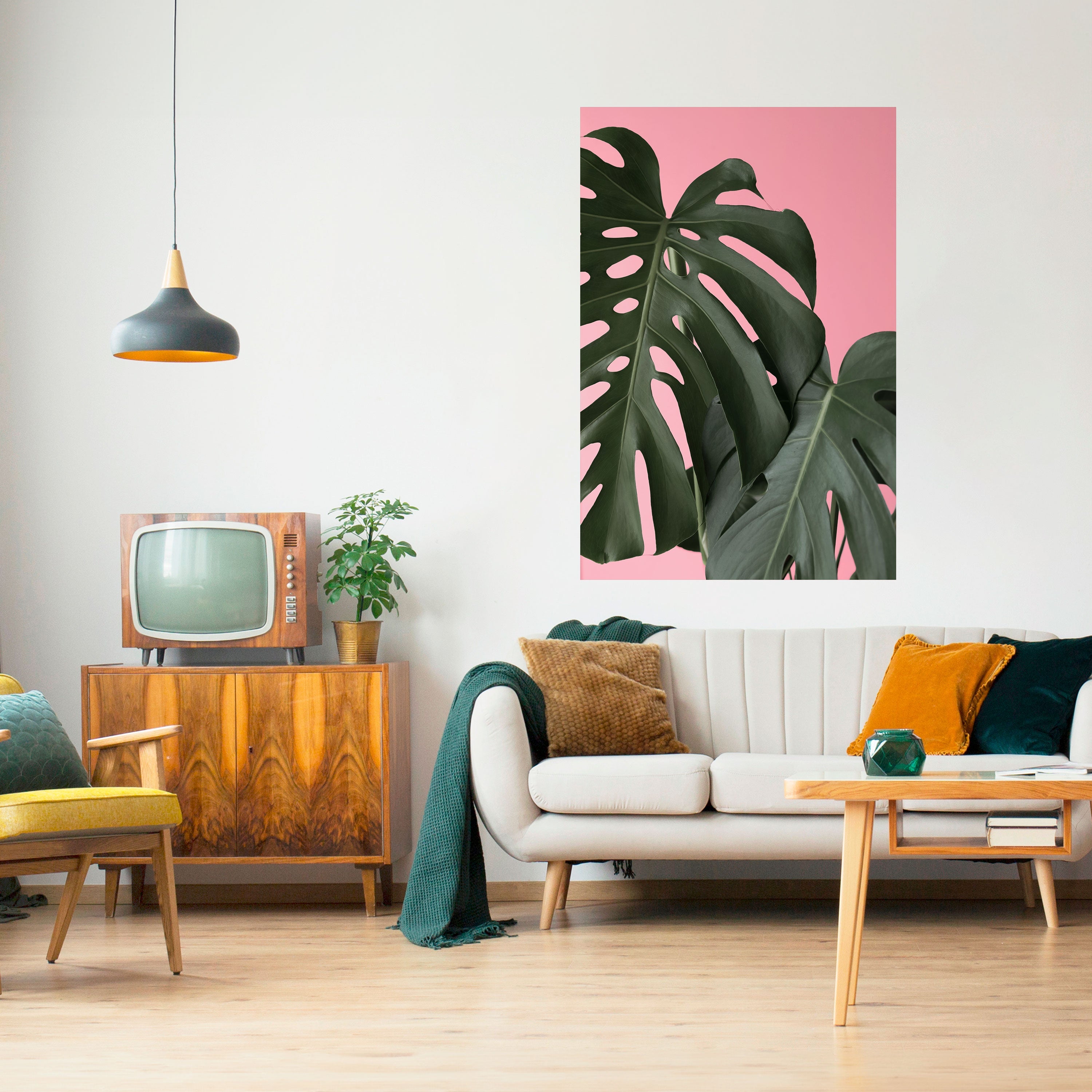 LADY MONSTERA Peel and Stick Vertical Poster