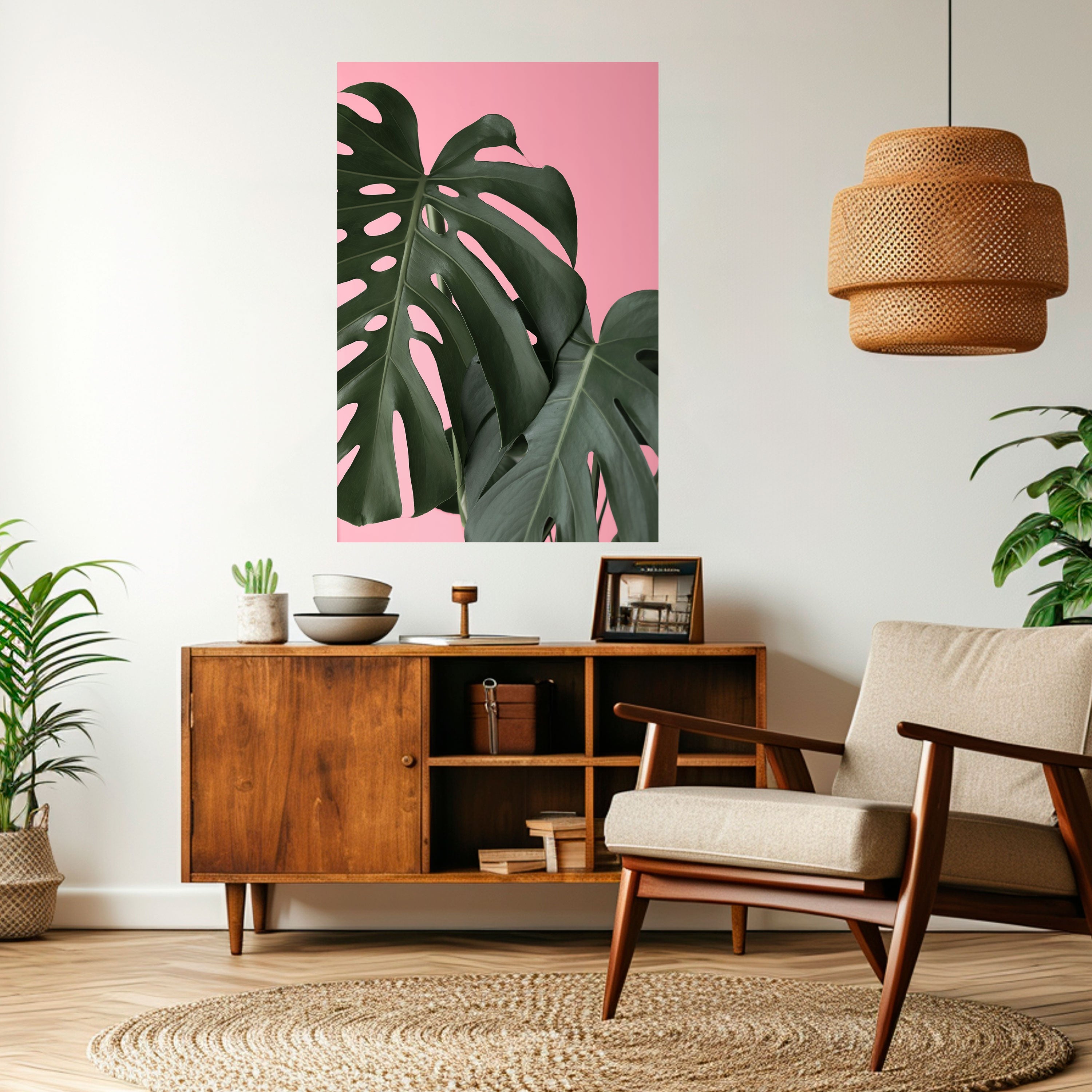 LADY MONSTERA Peel and Stick Vertical Poster