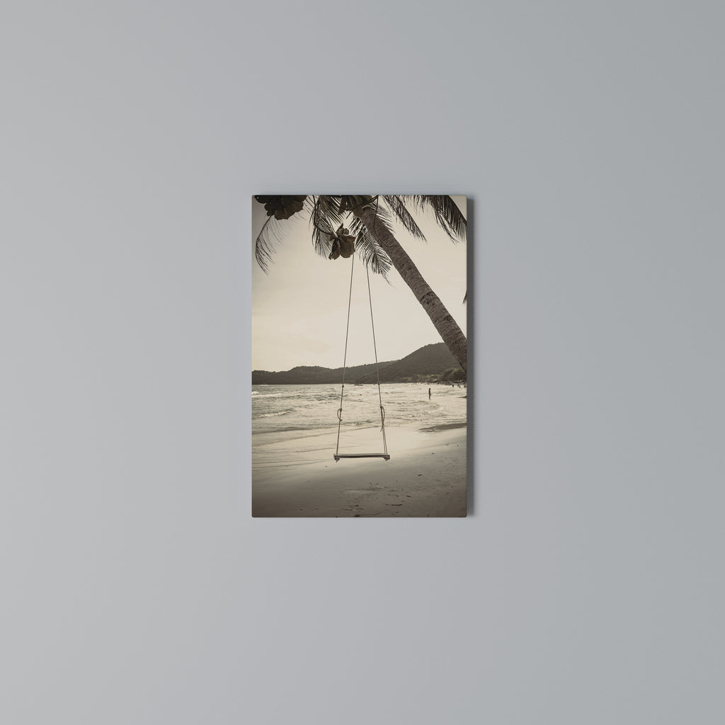 SUNSET SWING SORROW Vertical Canvas Print
