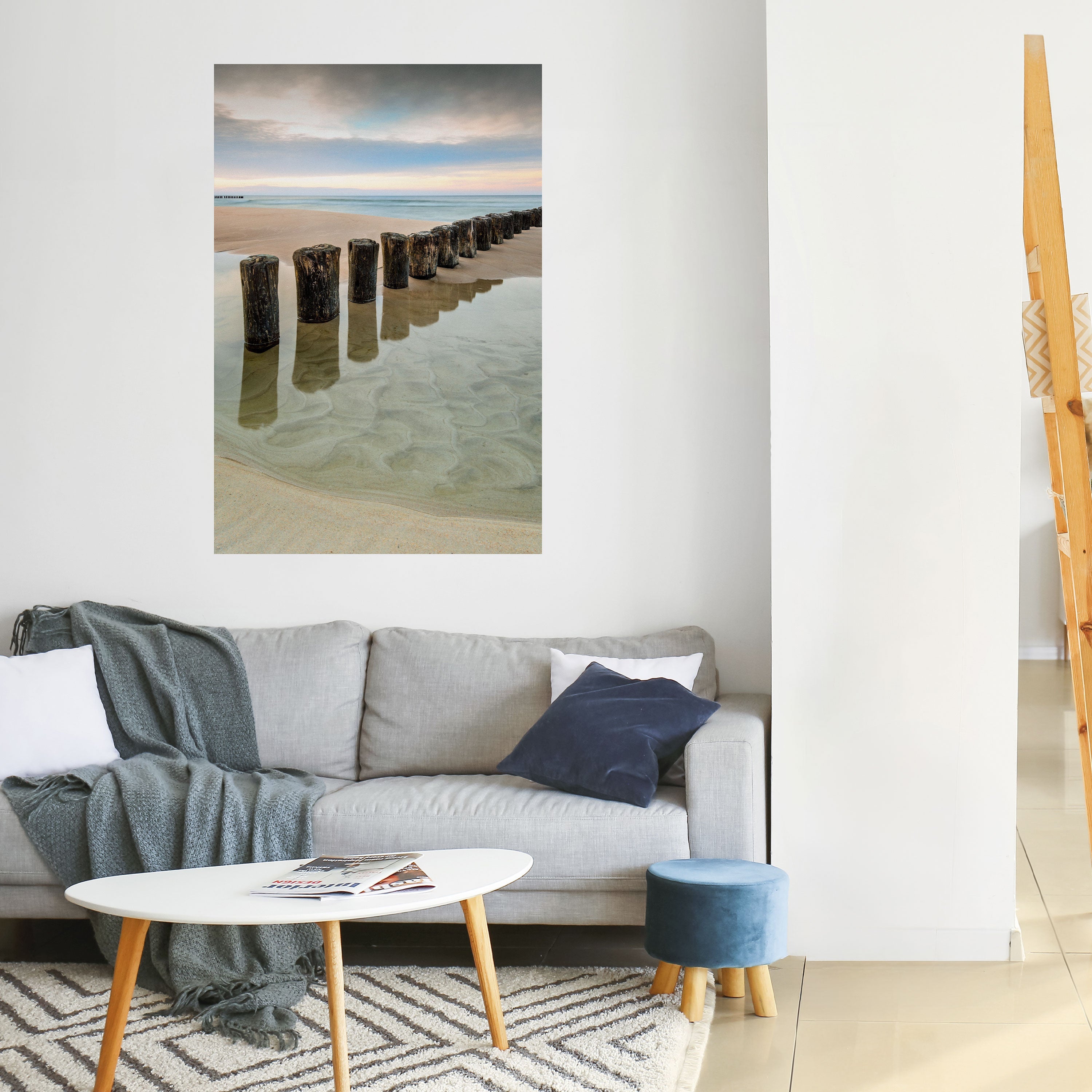 TIDAL SYMMETRY Peel and Stick Vertical Poster