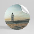 LIGHTHOUSE IN LIMBO Peel and Stick Round Sticker