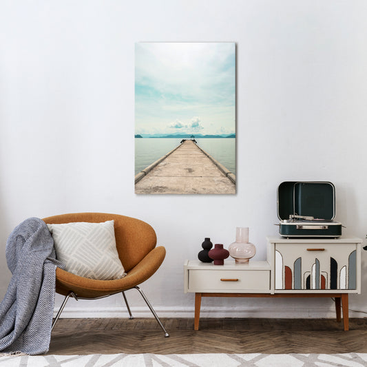 AQUA HORIZON Vertical Canvas Print