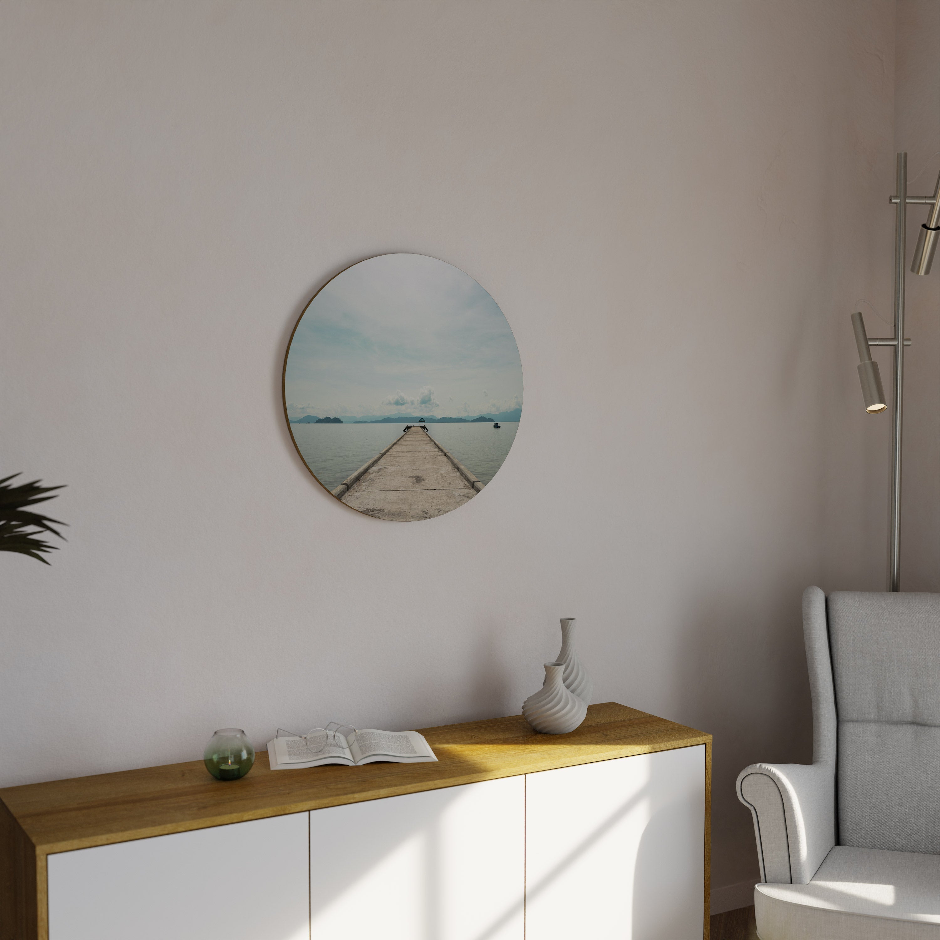 Στρογγυλή Τέχνη Τοίχου AQUA HORIZON