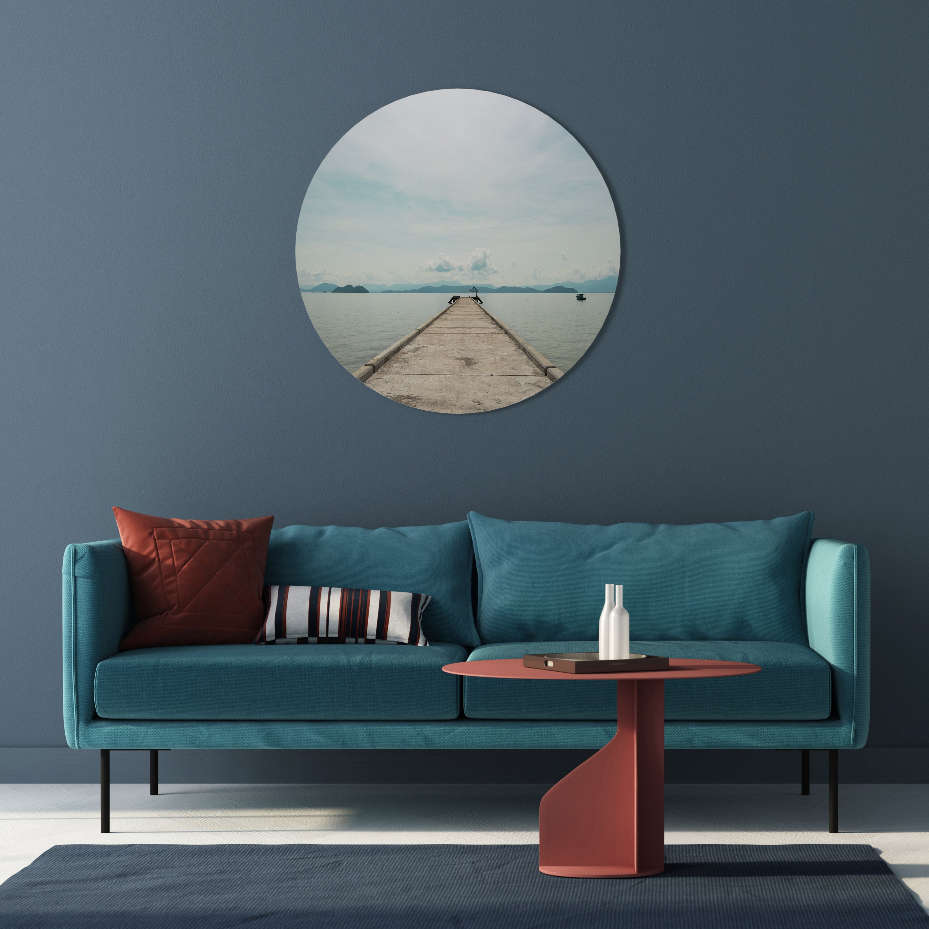 Στρογγυλή Τέχνη Τοίχου AQUA HORIZON