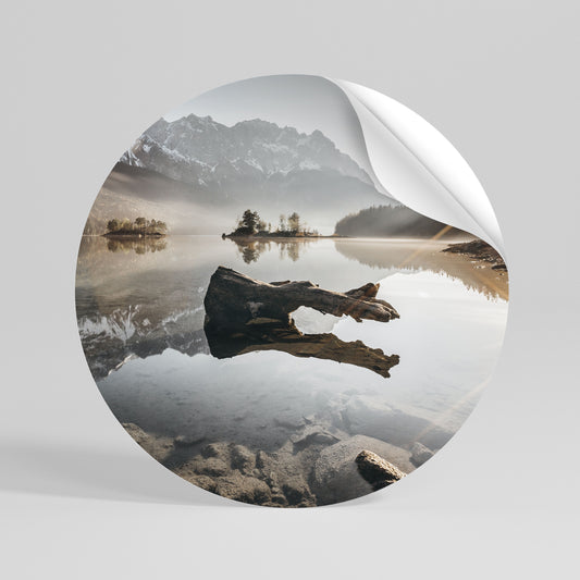 SILENT WATERSCAPE Αυτοκόλλητη Αφίσα στρογγυλή