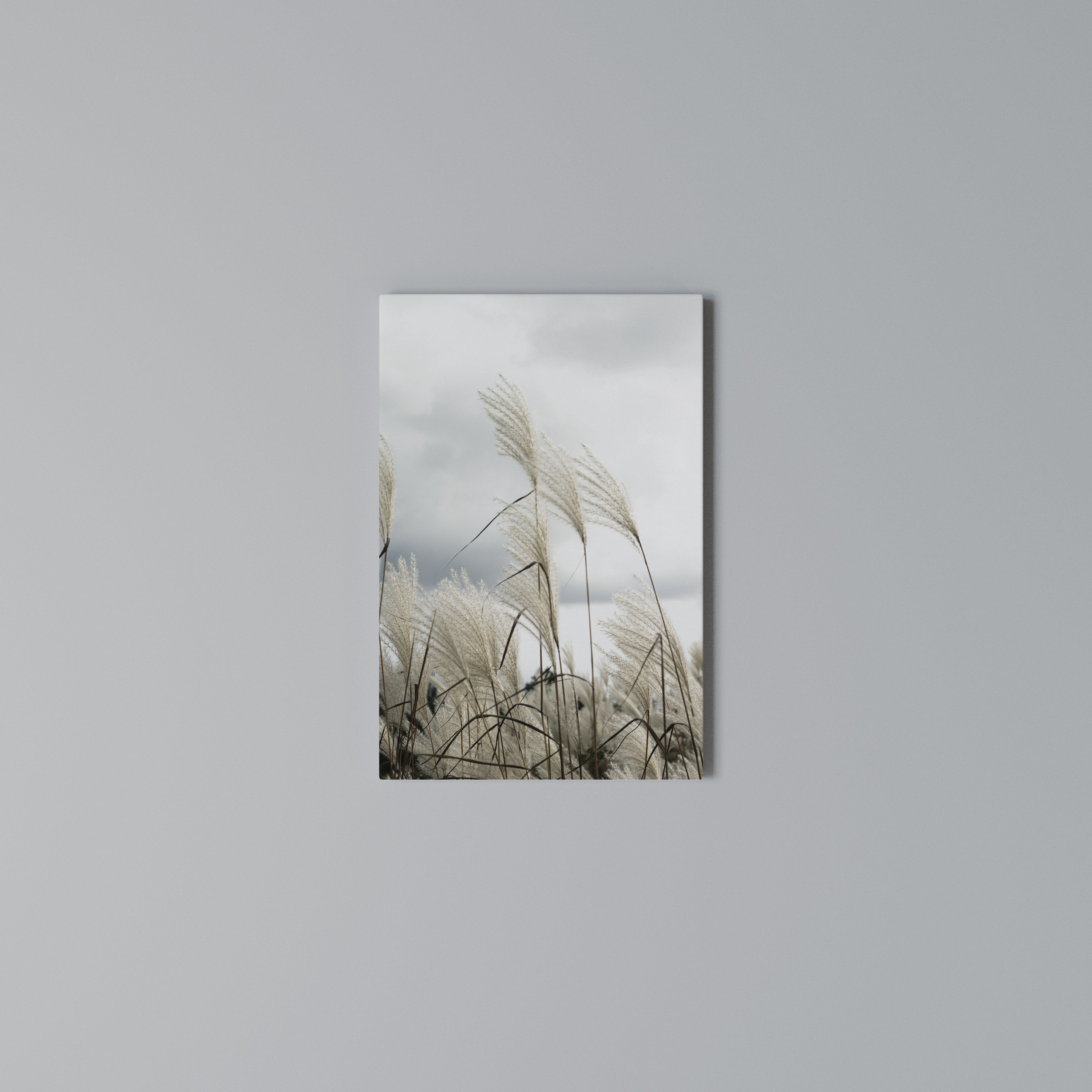 CLOUDS ABOVE GRASS Vertical Canvas Print