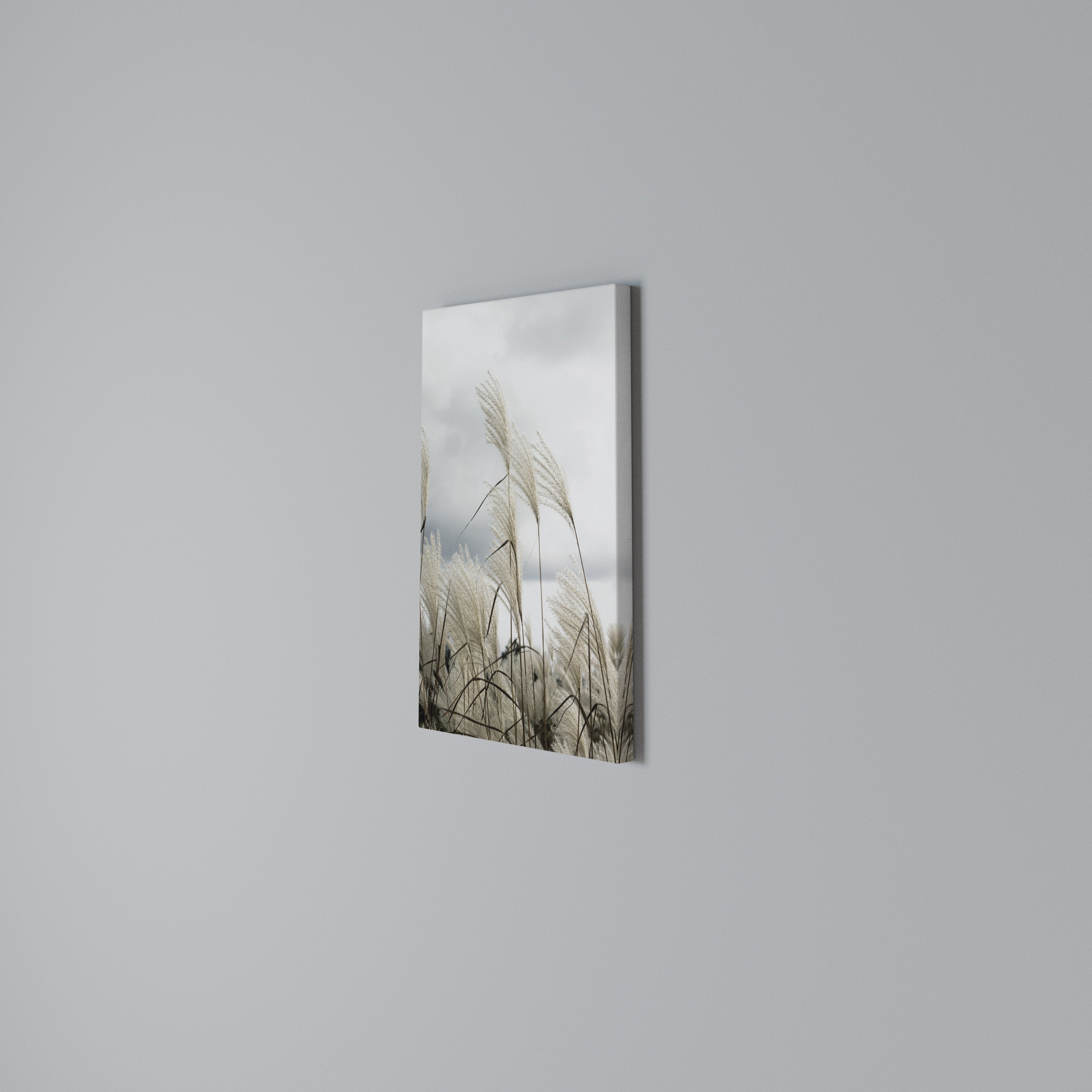 CLOUDS ABOVE GRASS Vertical Canvas Print