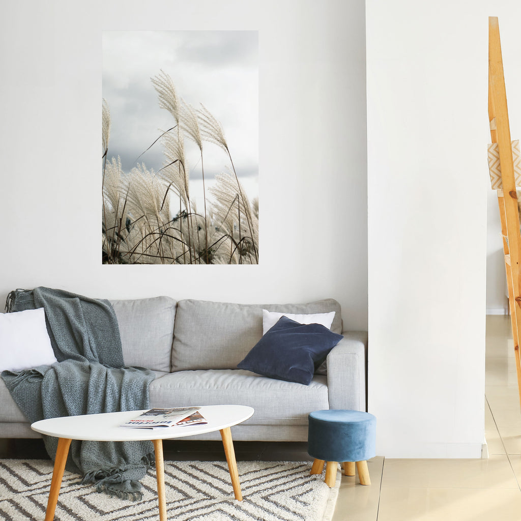 CLOUDS ABOVE GRASS Peel and Stick Vertical Poster
