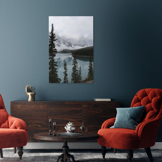 MISTY FOREST BOUNDARIES Vertical Canvas Print
