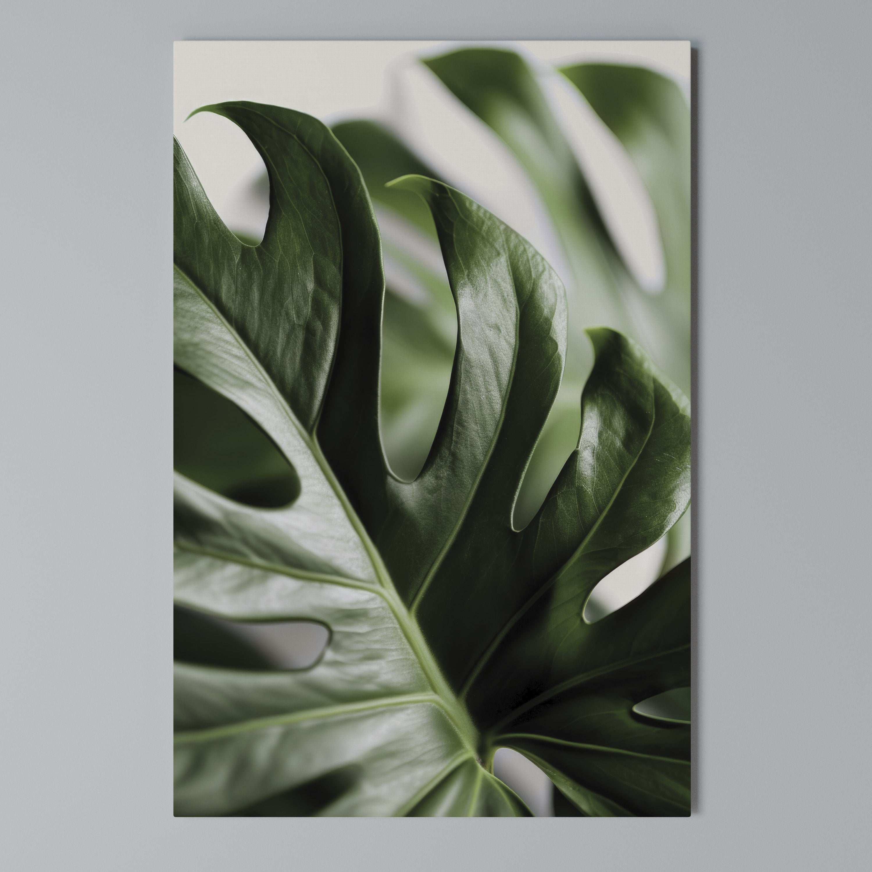 SHARP MONSTERA Vertical Canvas Print