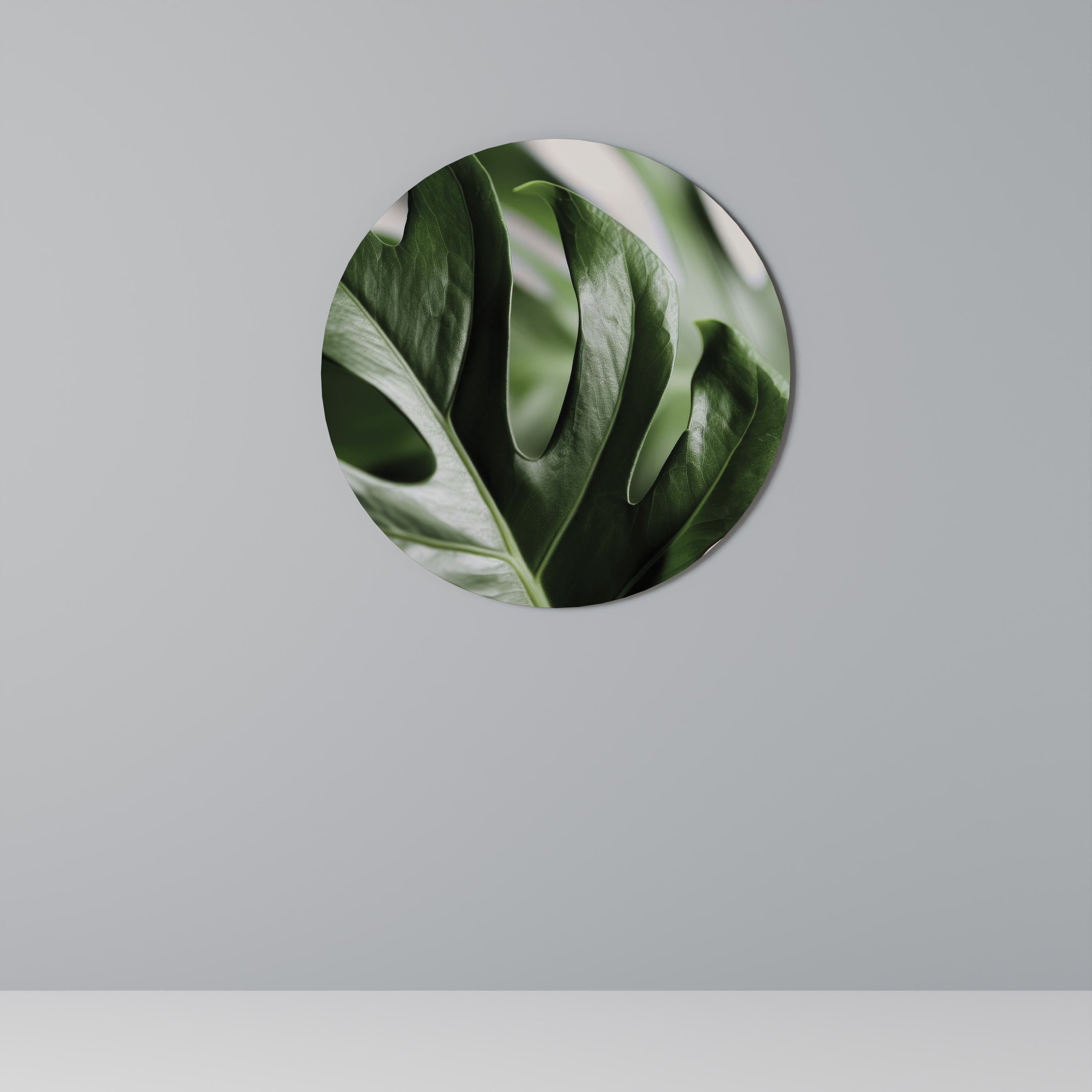 Στρογγυλή Τέχνη Τοίχου SHARP MONSTERA