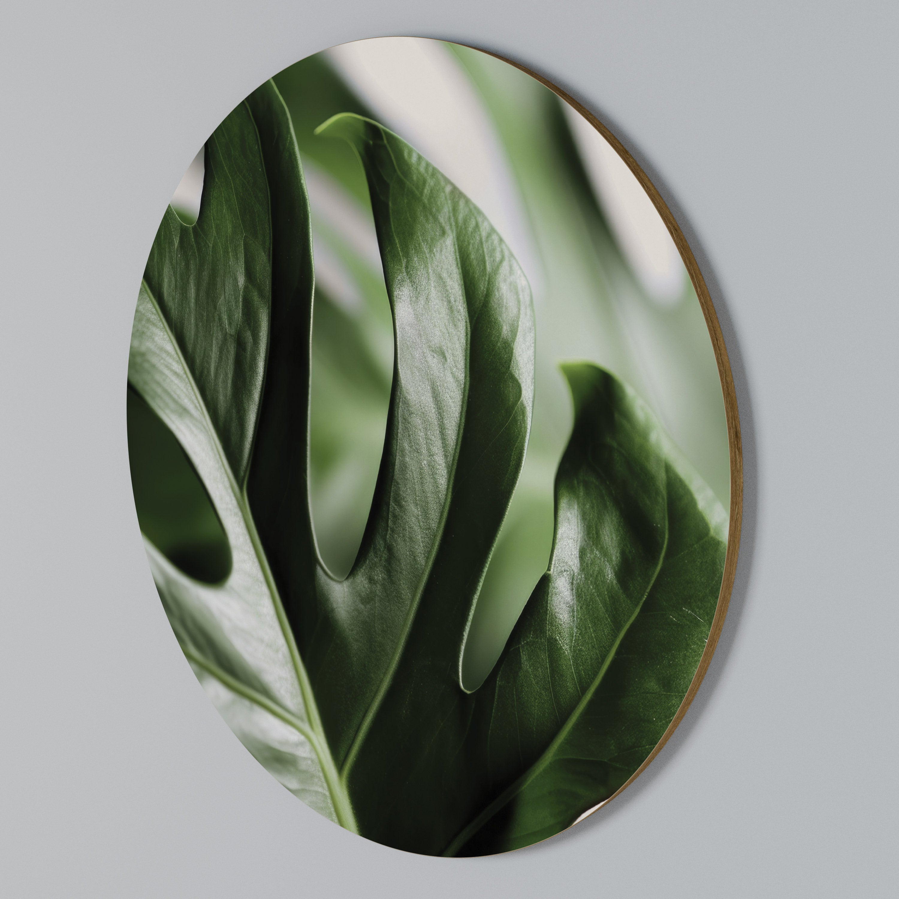 SHARP MONSTERA Στρογγυλός πίνακας ζωγραφικής