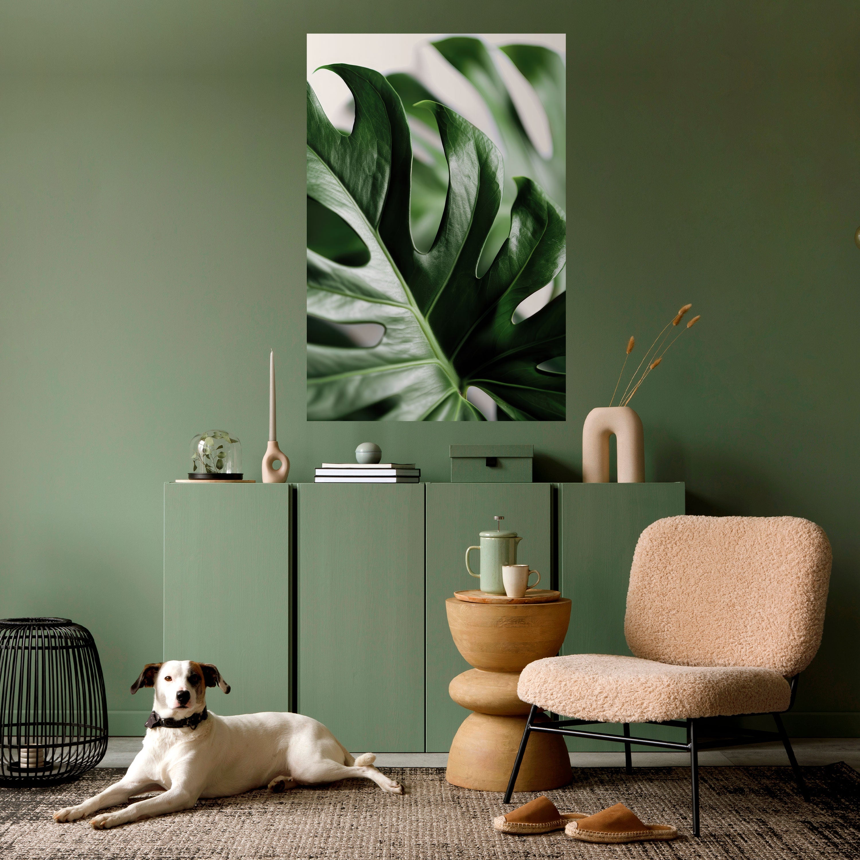 SHARP MONSTERA Peel and Stick Vertical Poster