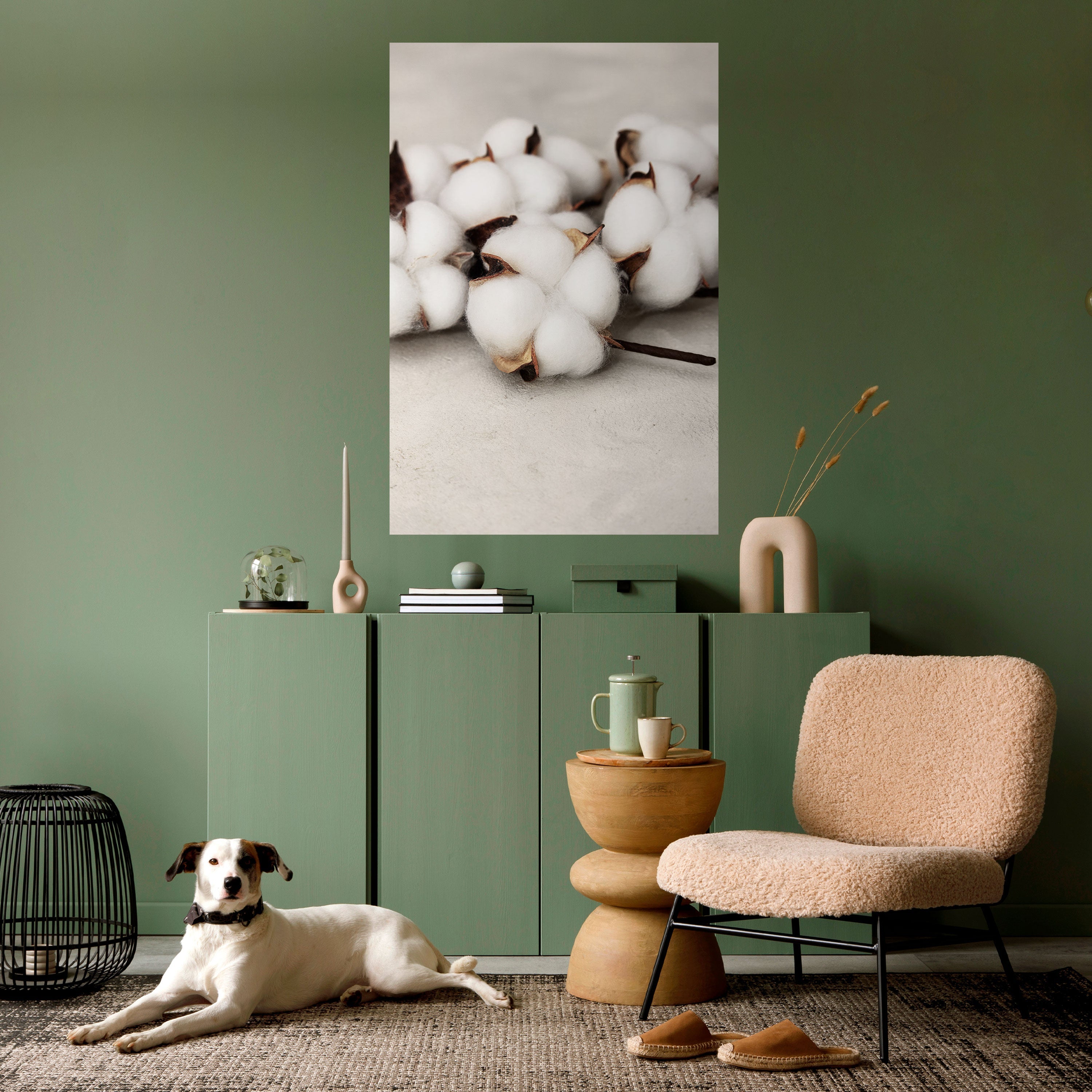 COTTON CLOUDS WHISPERS Peel and Stick Vertical Poster