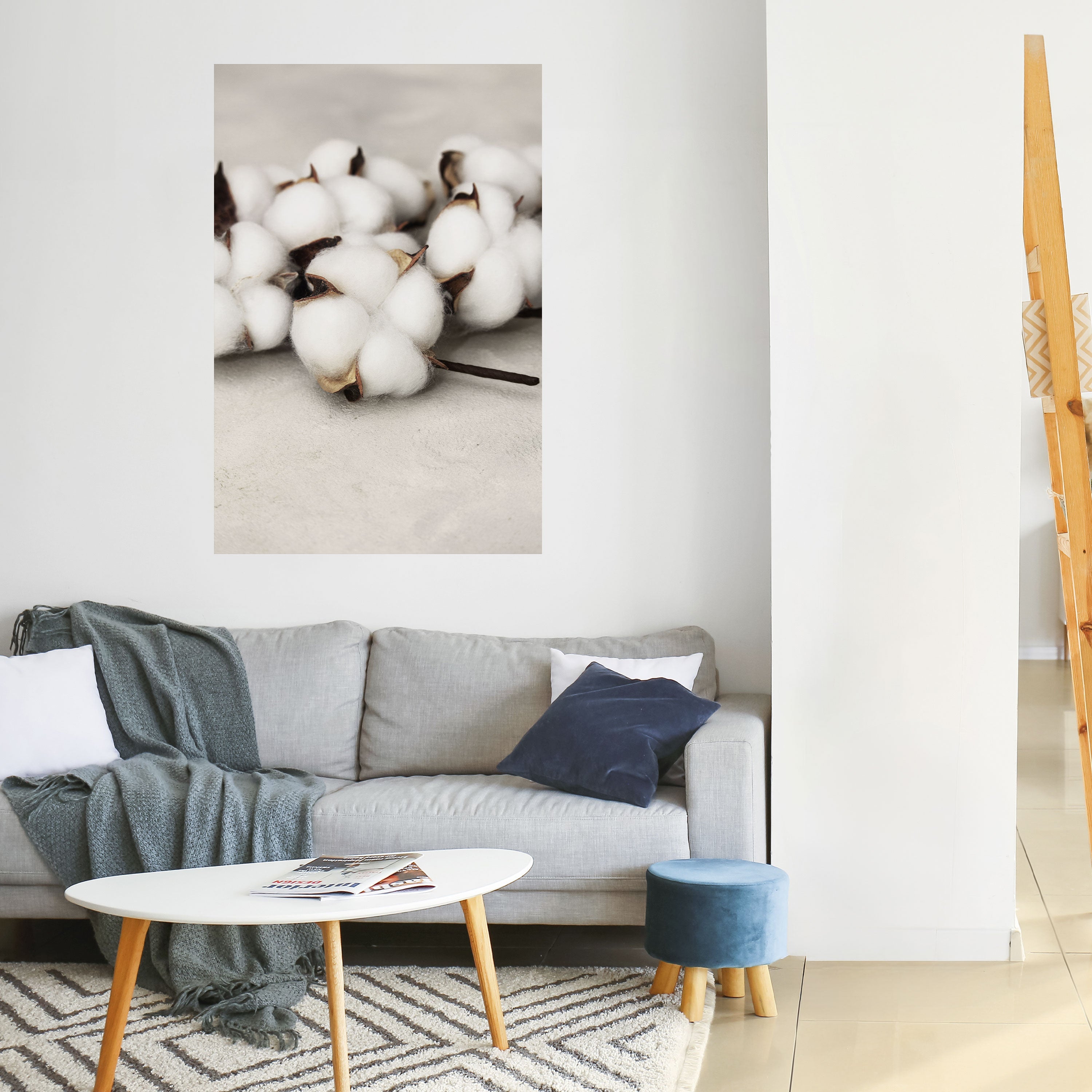 COTTON CLOUDS WHISPERS Peel and Stick Vertical Poster