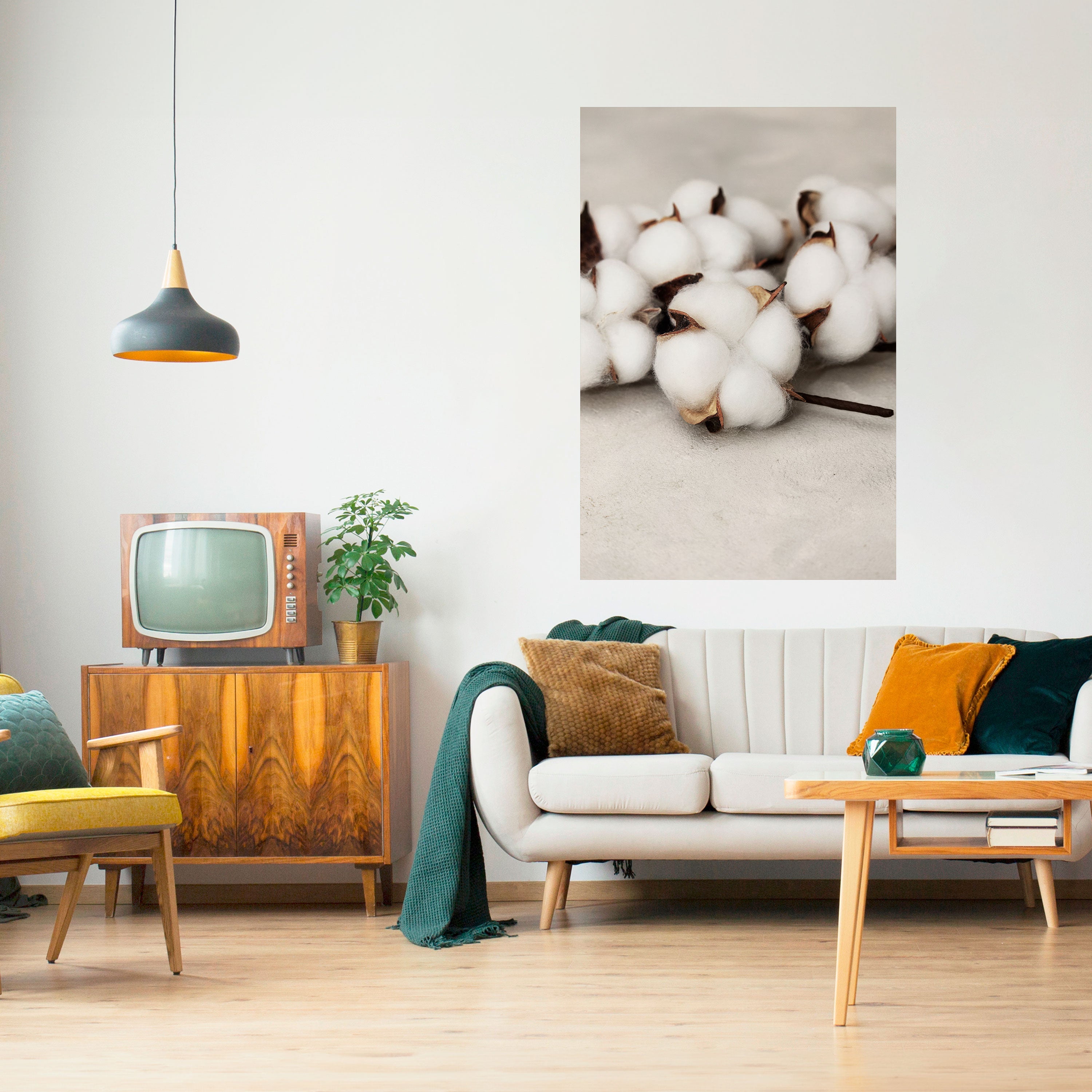 COTTON CLOUDS WHISPERS Peel and Stick Vertical Poster