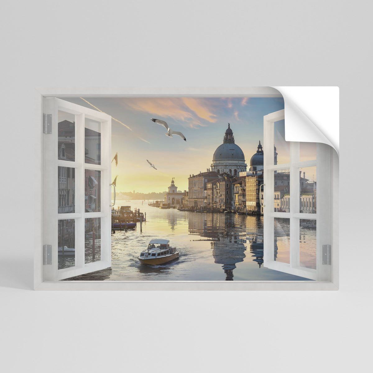 WINDOW TO VENICE Αυτοκόλλητη Αφίσα οριζόντια