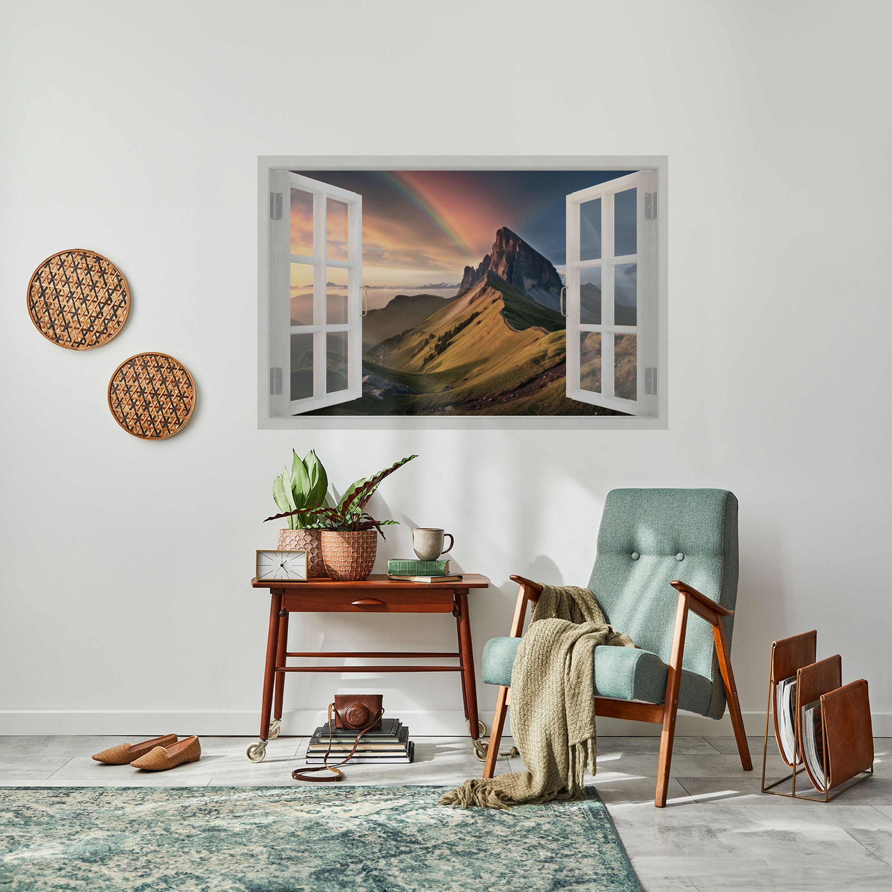 RAINBOW ESCAPE Peel and Stick Horizontal Poster