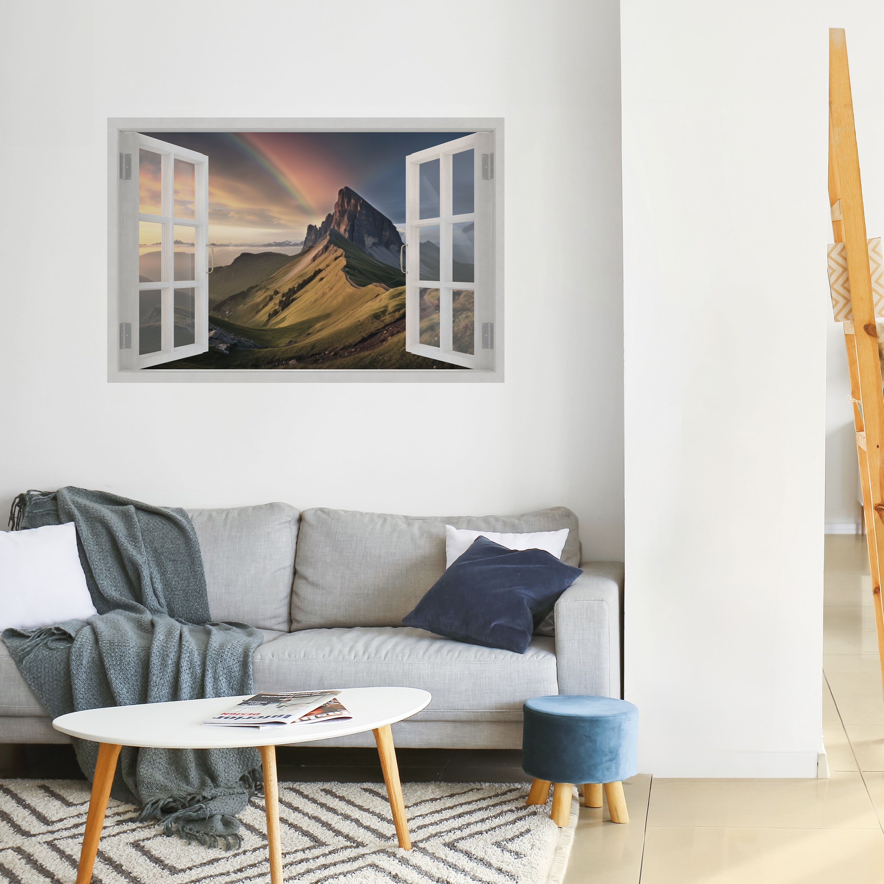 RAINBOW ESCAPE Peel and Stick Horizontal Poster