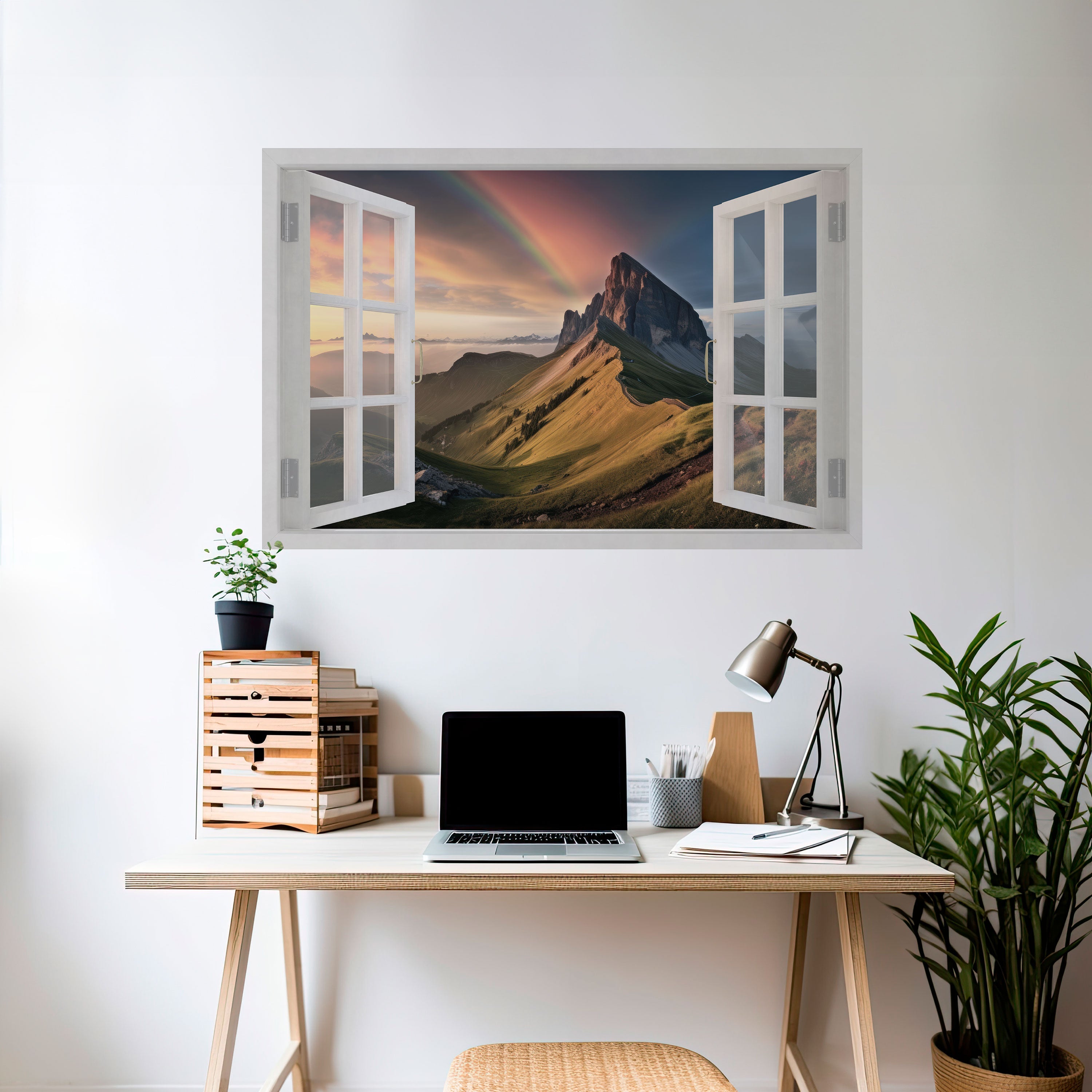RAINBOW ESCAPE Peel and Stick Horizontal Poster
