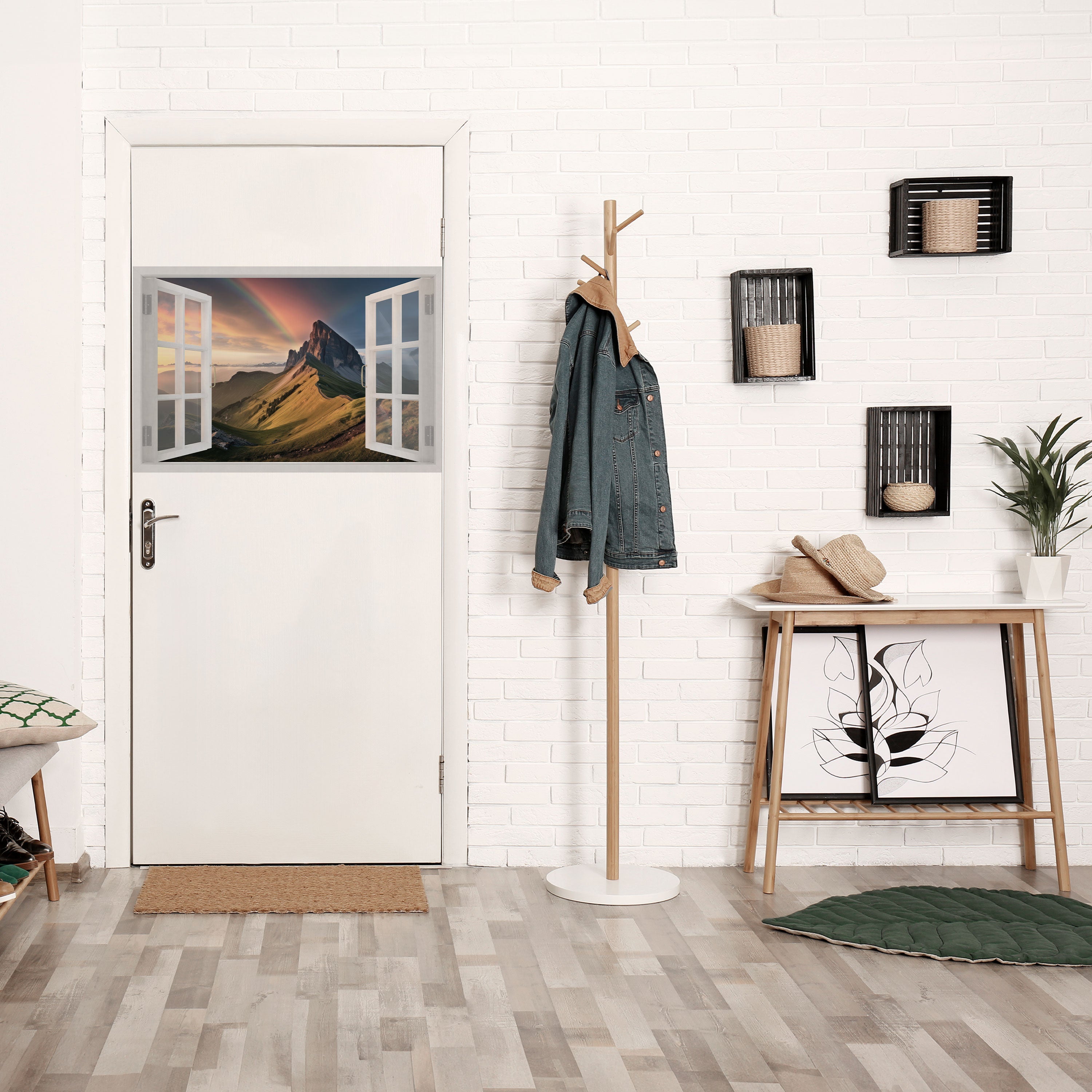 RAINBOW ESCAPE Peel and Stick Horizontal Poster