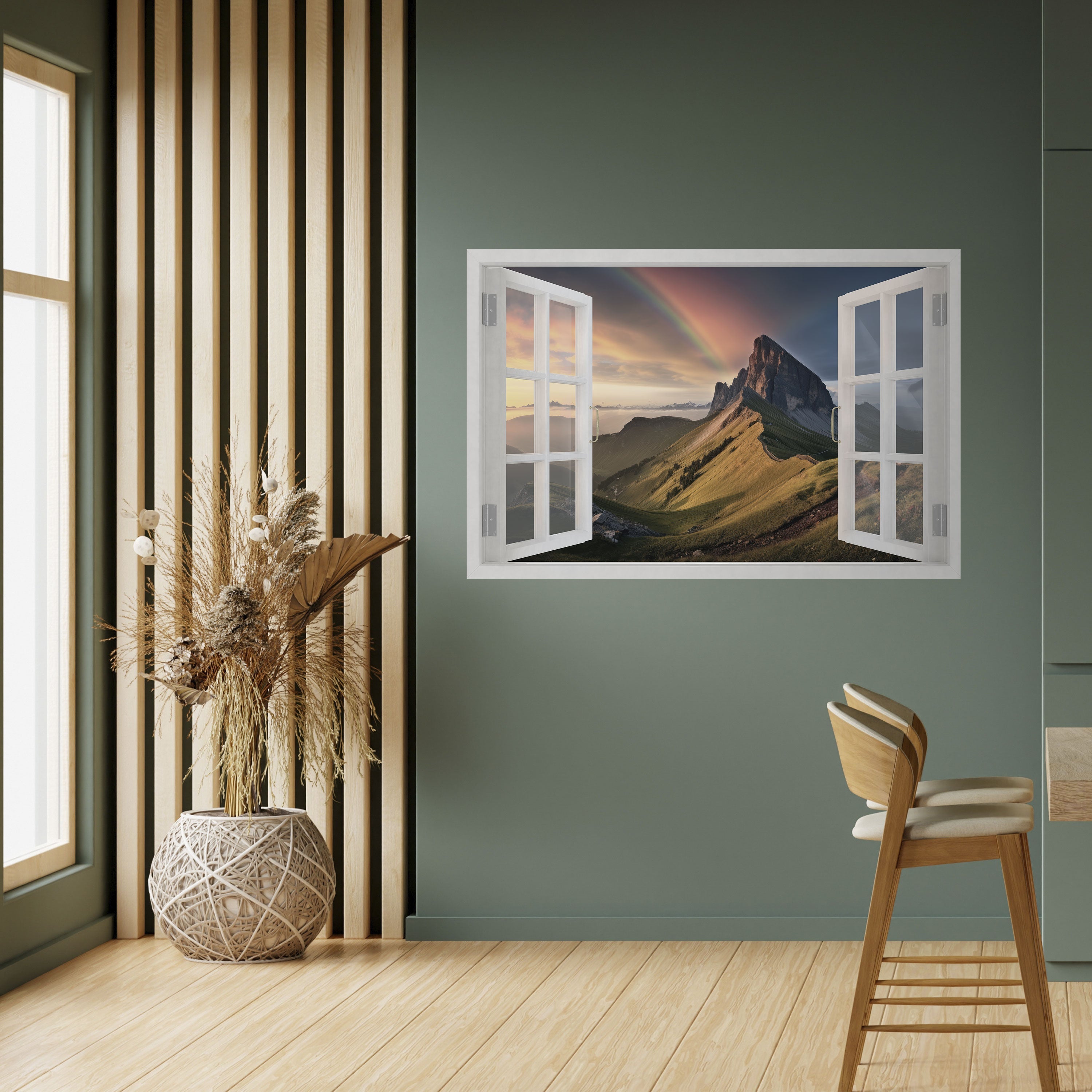 RAINBOW ESCAPE Peel and Stick Horizontal Poster