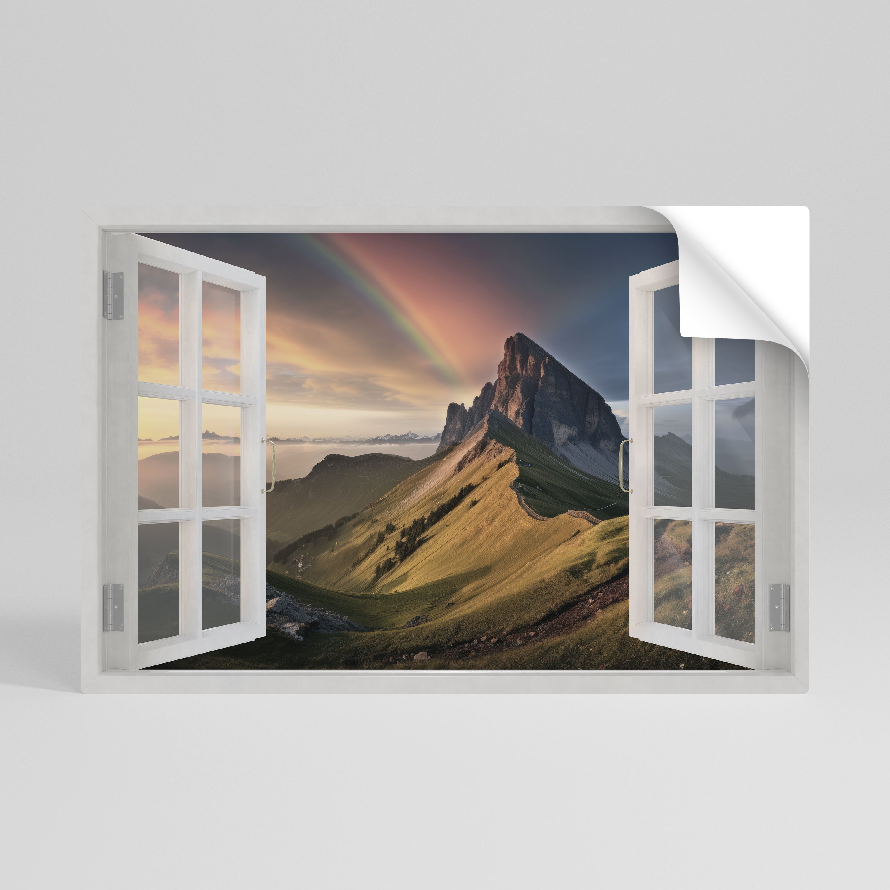 RAINBOW ESCAPE Peel and Stick Horizontal Poster