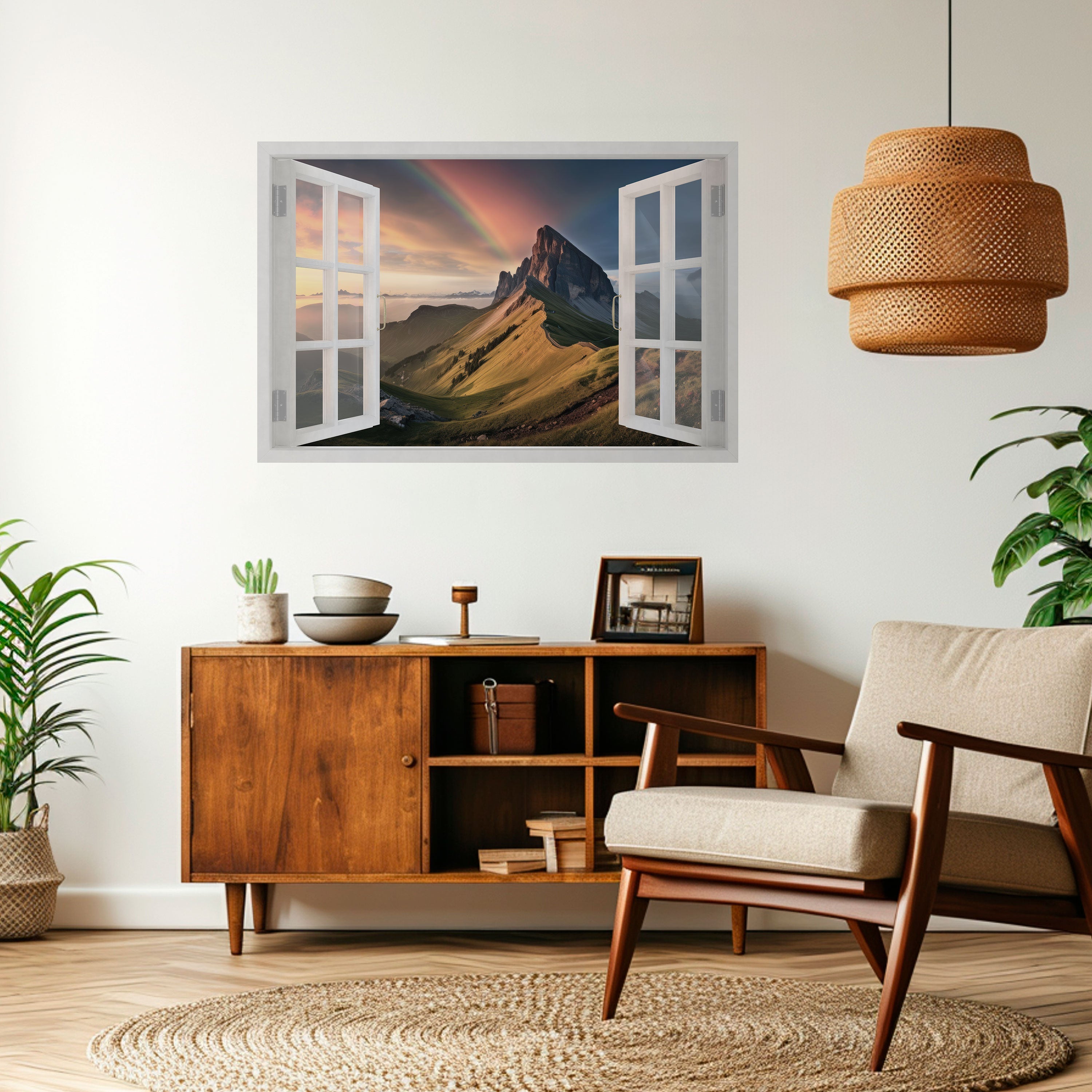 RAINBOW ESCAPE Peel and Stick Horizontal Poster