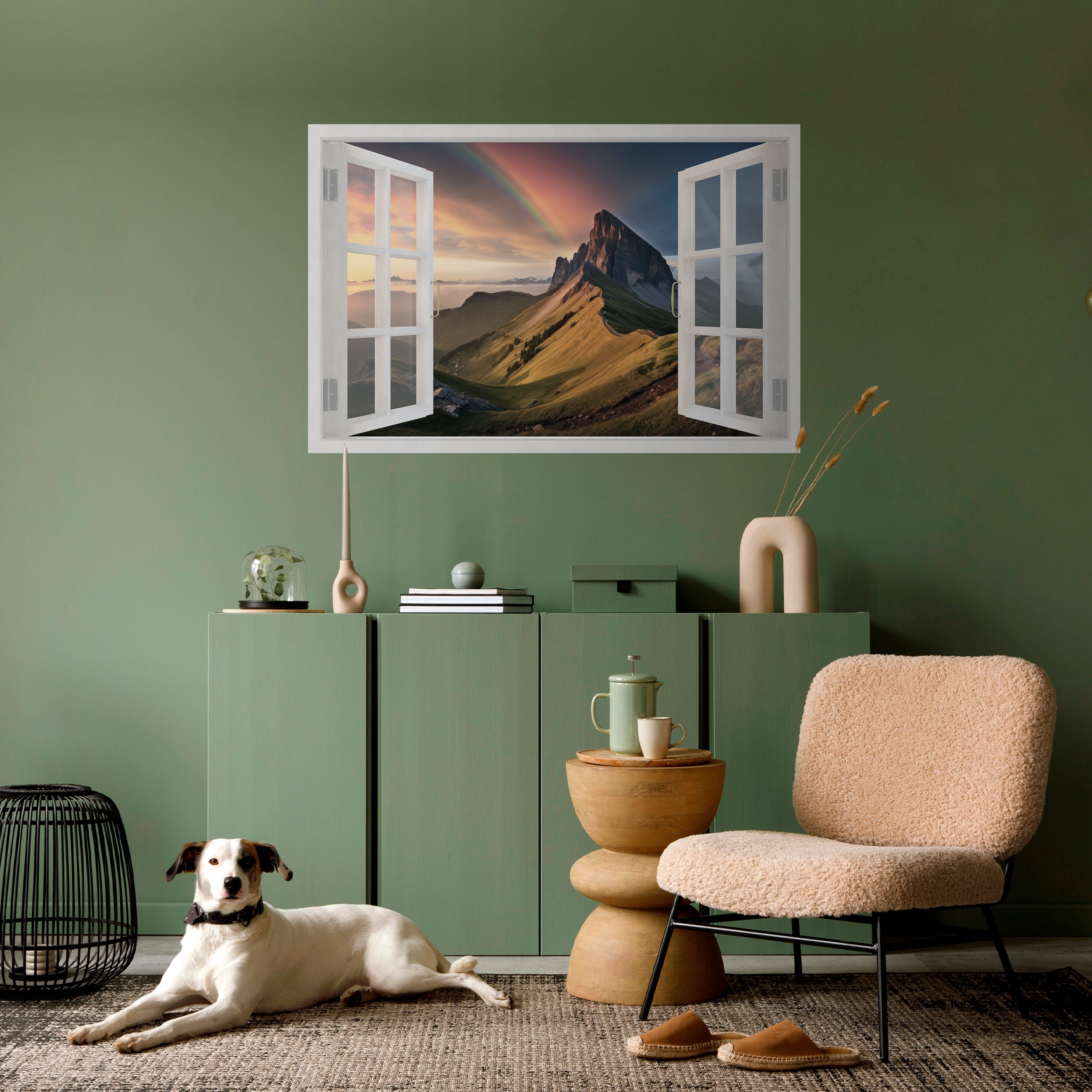 RAINBOW ESCAPE Peel and Stick Horizontal Poster